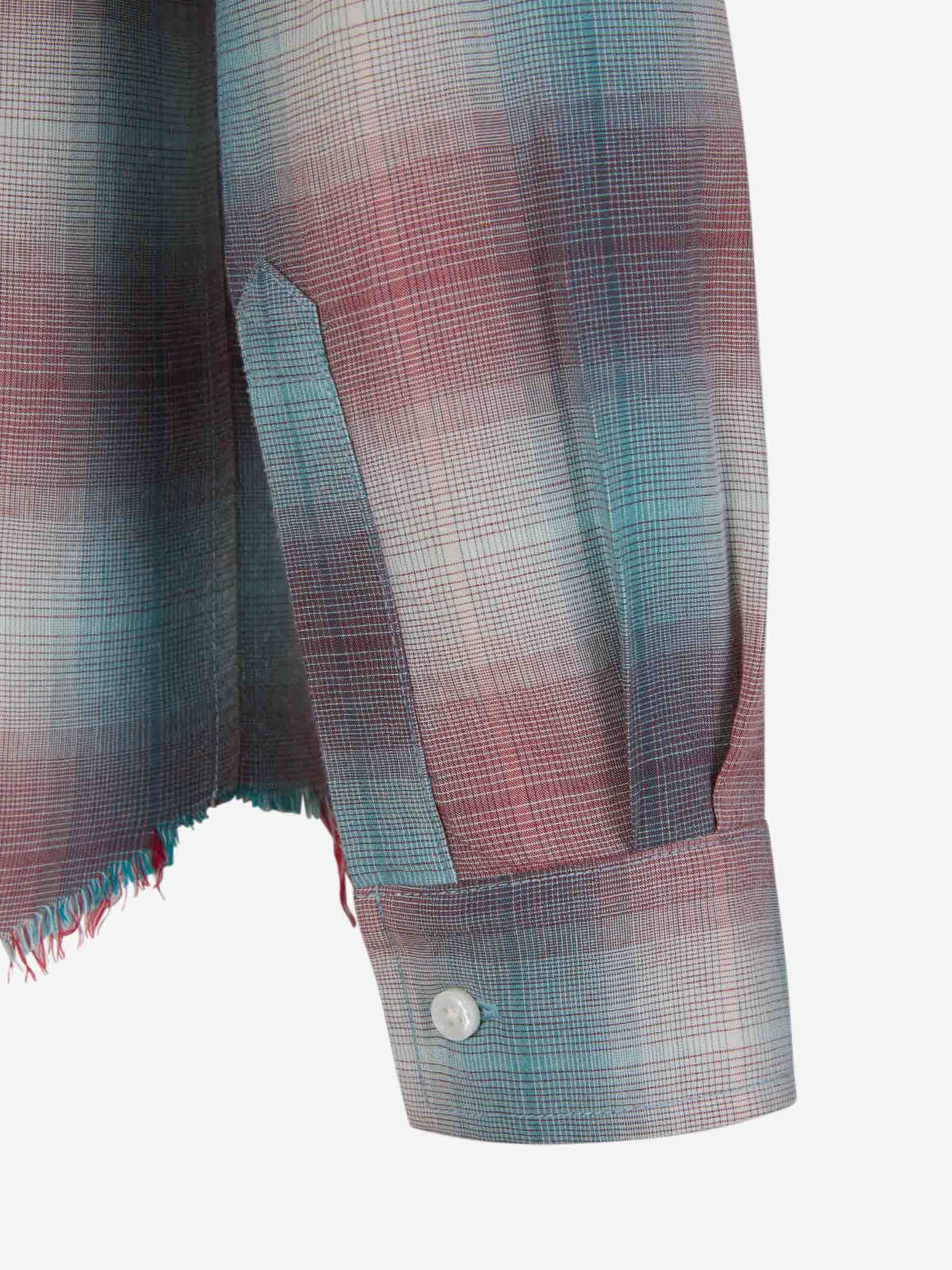 Outlet online Amiri Hombre Camisa Logo Cuadros color Burdeos sku 531-006116 01 - Foto 5