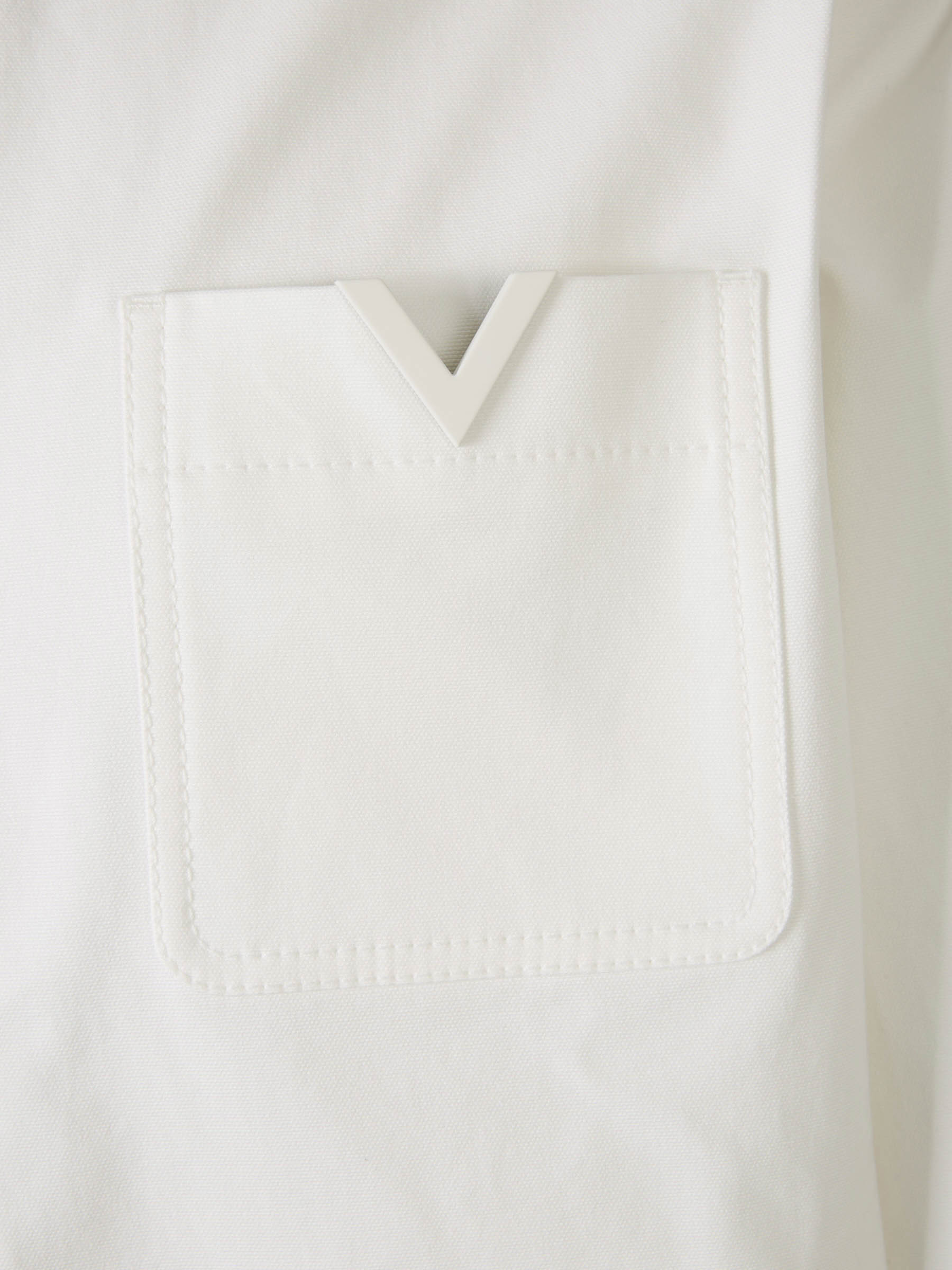 Valentino Hombre Barcelona Sobrecamisa Algodón Bolsillo color Blanco sku 531-006217 01 - Foto 4
