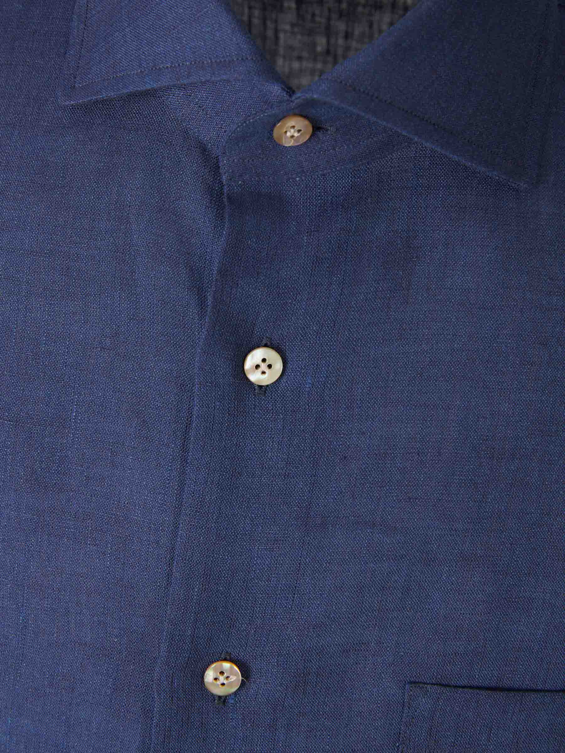 Santa Eulalia Hombre Barcelona Camisa Bolsillo Lino color Azul Marino sku 531-006246 04 - Foto 3