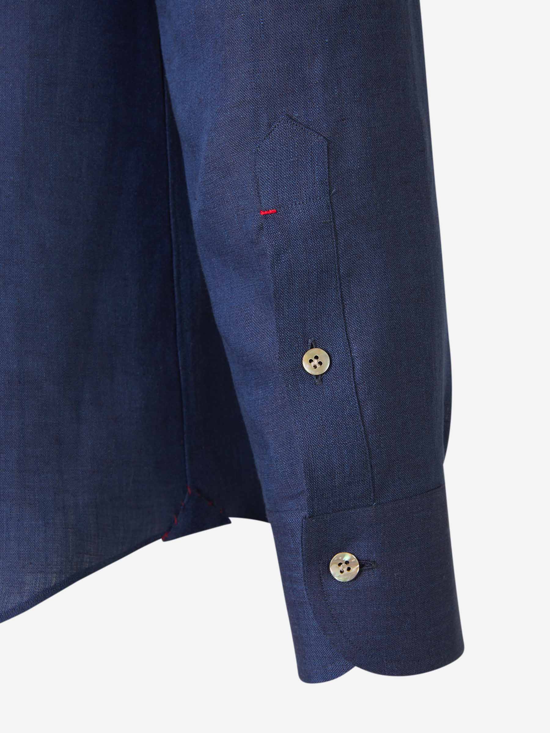 Santa Eulalia Hombre Barcelona Camisa Bolsillo Lino color Azul Marino sku 531-006246 04 - Foto 4