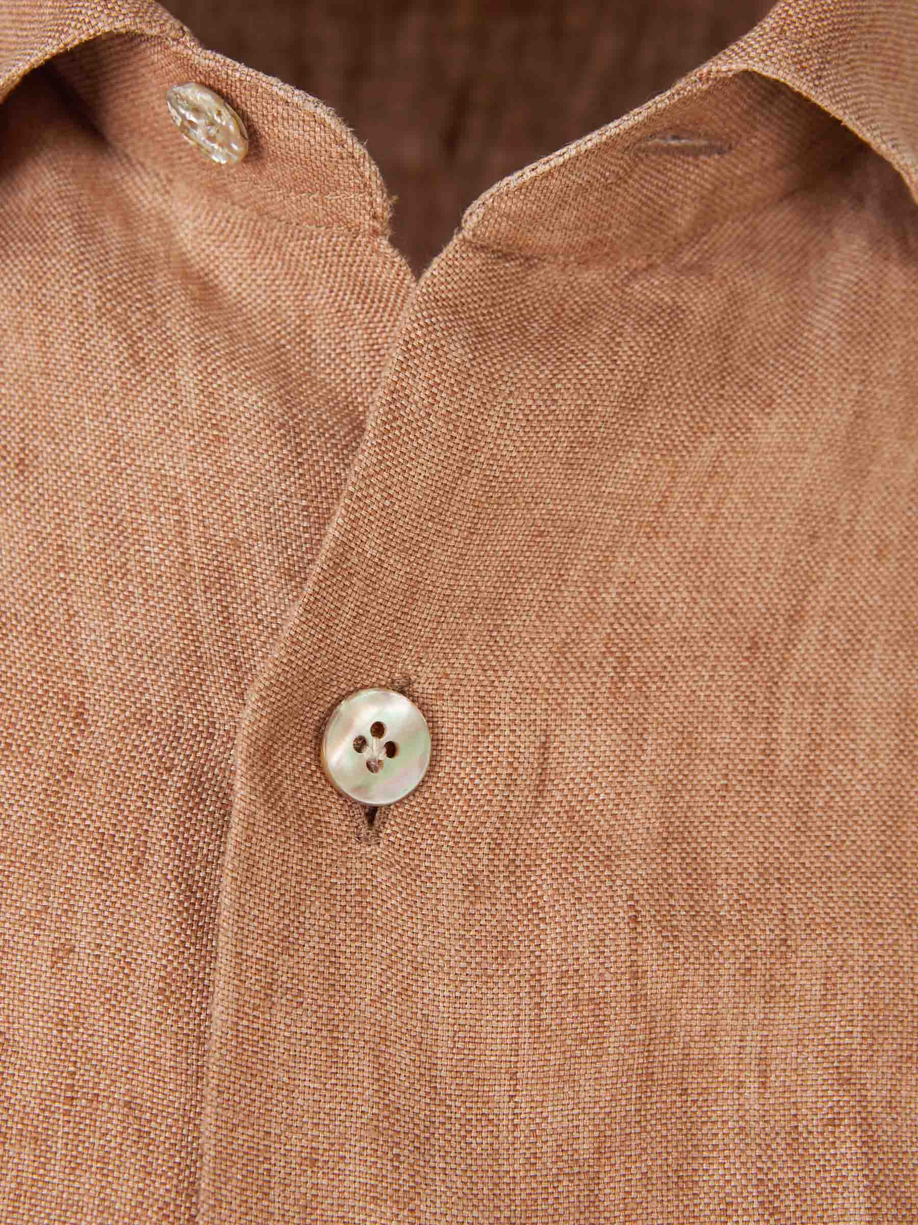 Outlet online Santa Eulalia Hombre Camisa Bolsillos Lino color Marrón sku 531-006263 01 - Foto 4