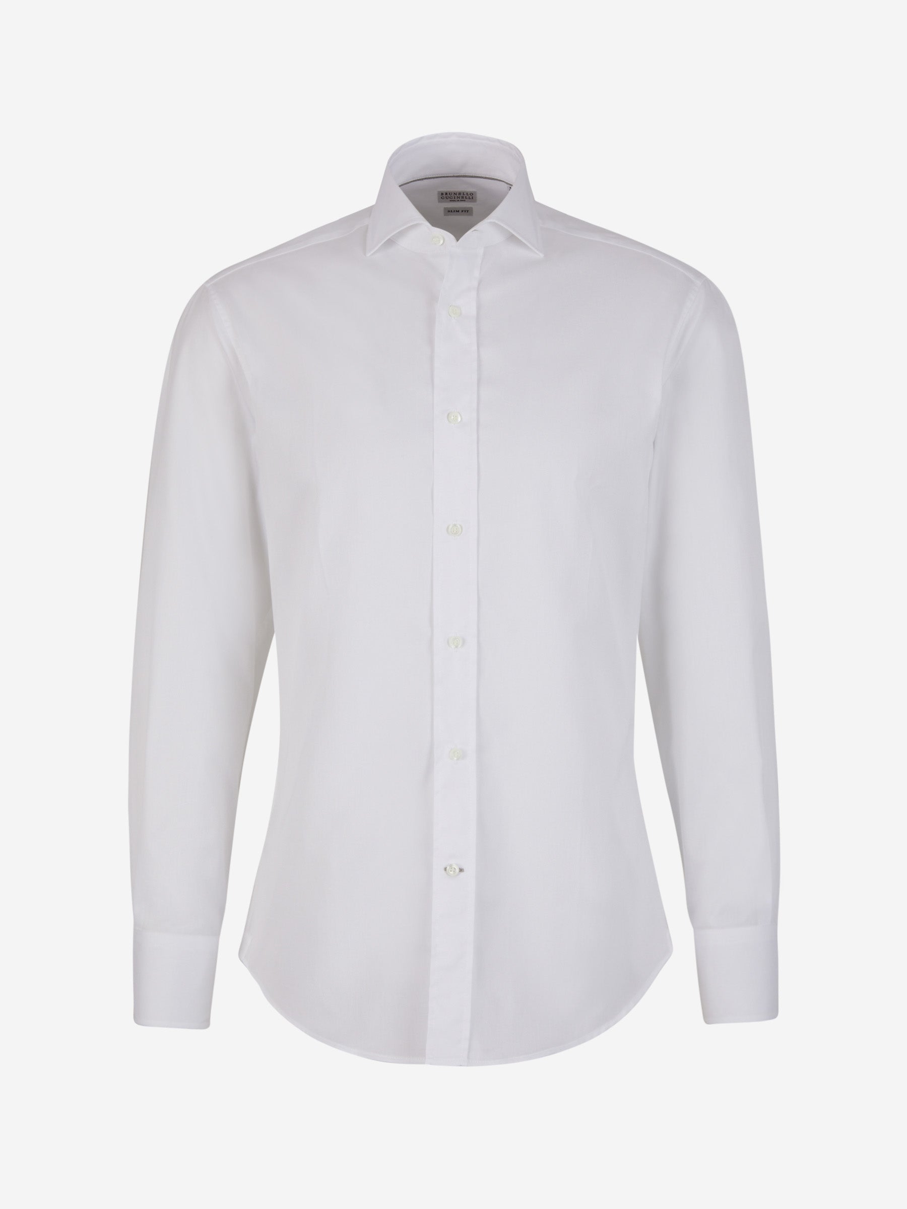 Brunello Cucinelli Hombre Barcelona Camisa Algodón Lisa color Blanco sku 531-006297 02 - Foto 1