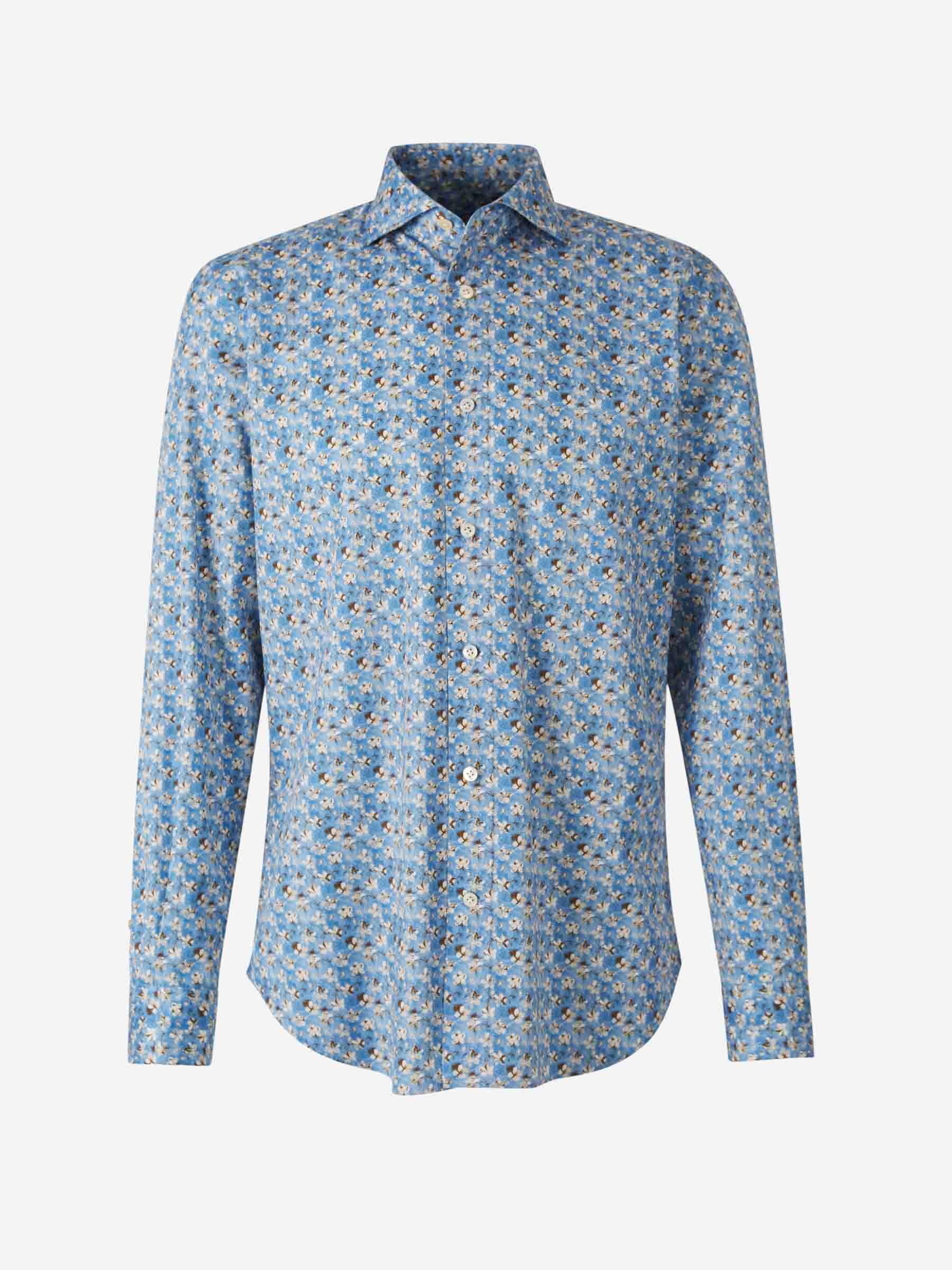 Outlet online Vincenzo di Ruggiero Hombre Camisa Firenze Floral color Azul sku 531-006357 02 - Foto 1