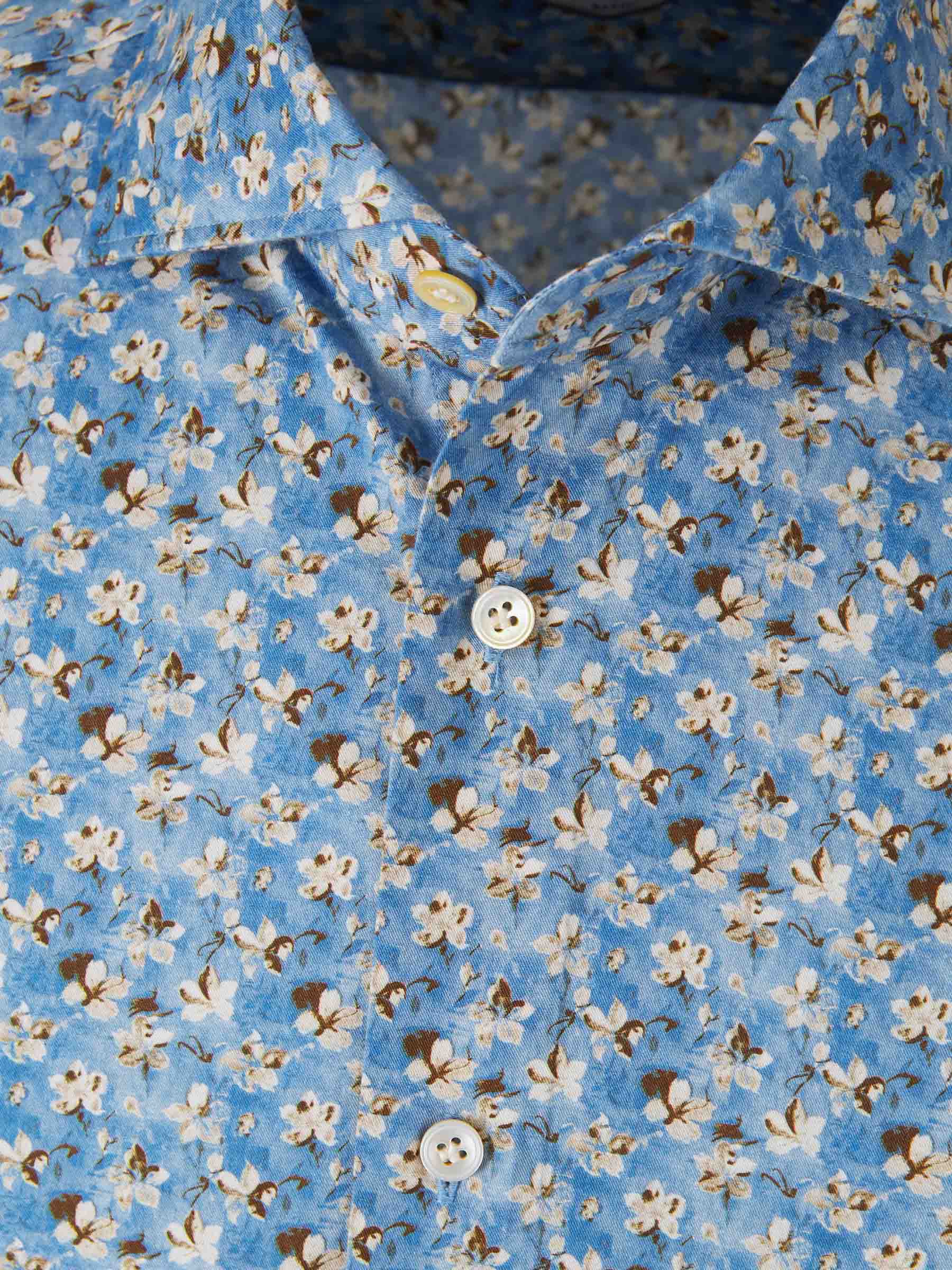 Outlet online Vincenzo di Ruggiero Hombre Camisa Firenze Floral color Azul sku 531-006357 02 - Foto 4