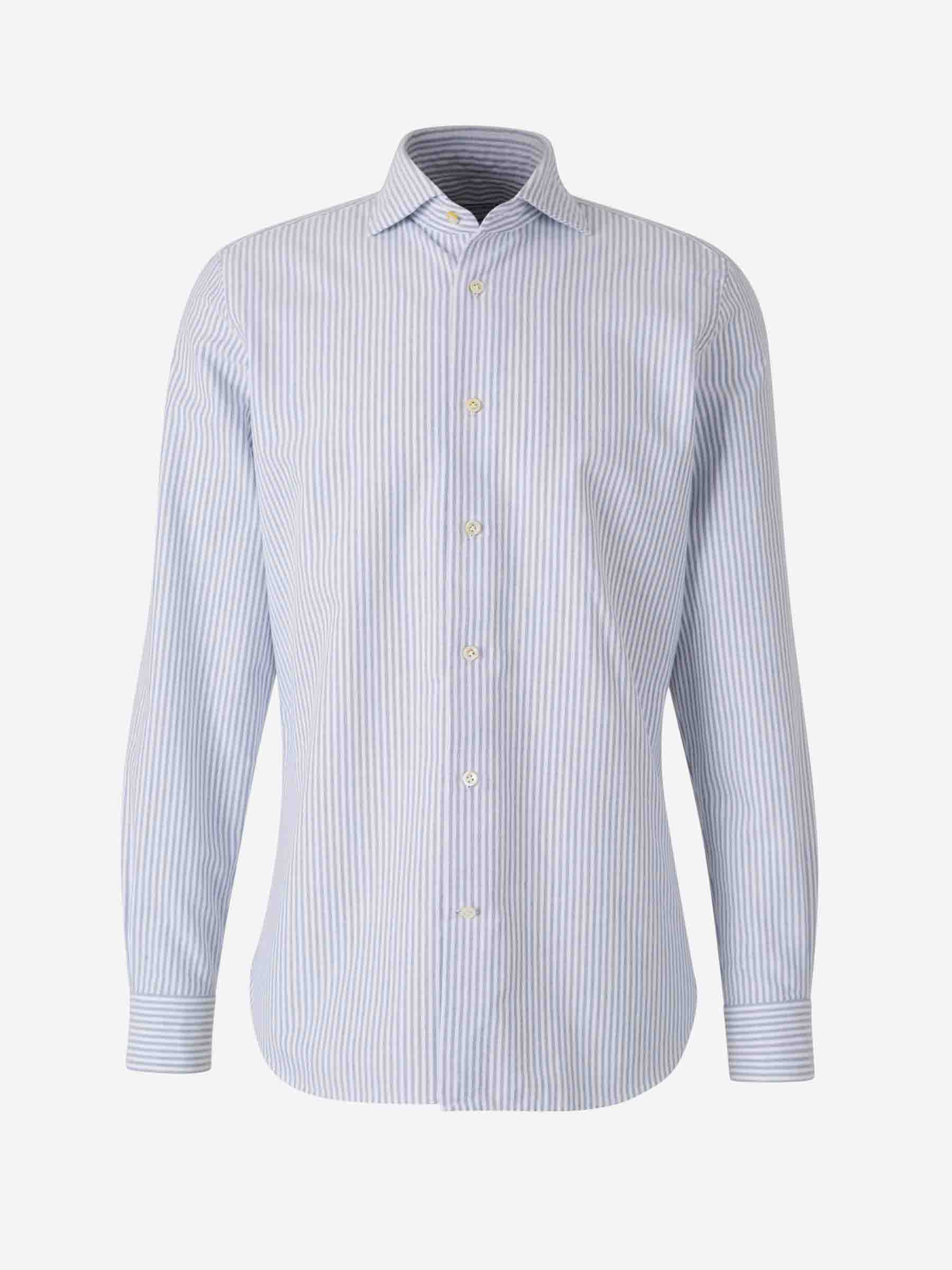 Outlet online Vincenzo di Ruggiero Hombre Camisa Rayas Algodón color Azul sku 531-006406 02 - Foto 1