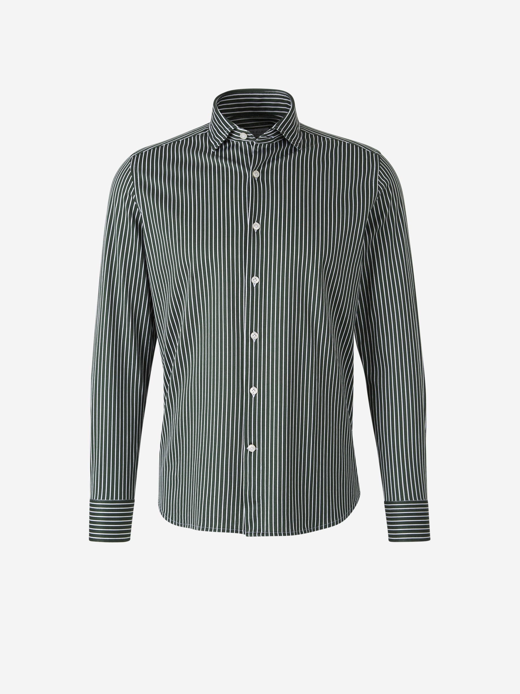 Santa Eulalia Hombre Barcelona Camisa Algodón Rayas color Verde Oscuro sku 531-006411 02 - Foto 1