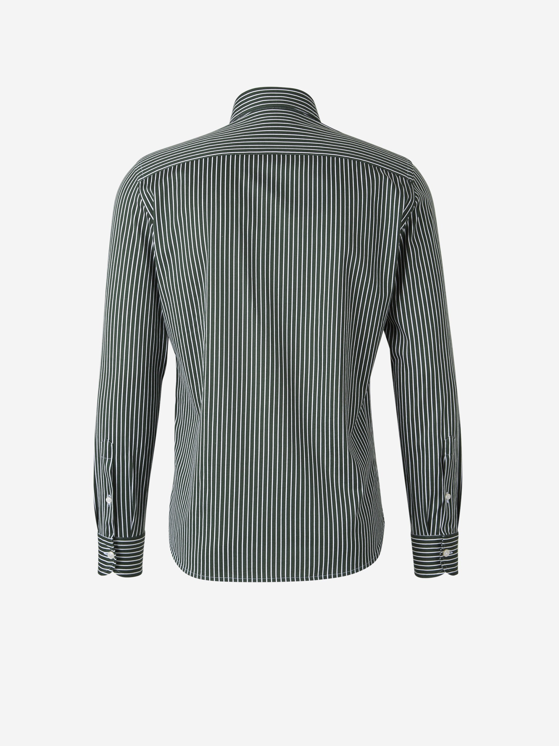 Santa Eulalia Hombre Barcelona Camisa Algodón Rayas color Verde Oscuro sku 531-006411 02 - Foto 2