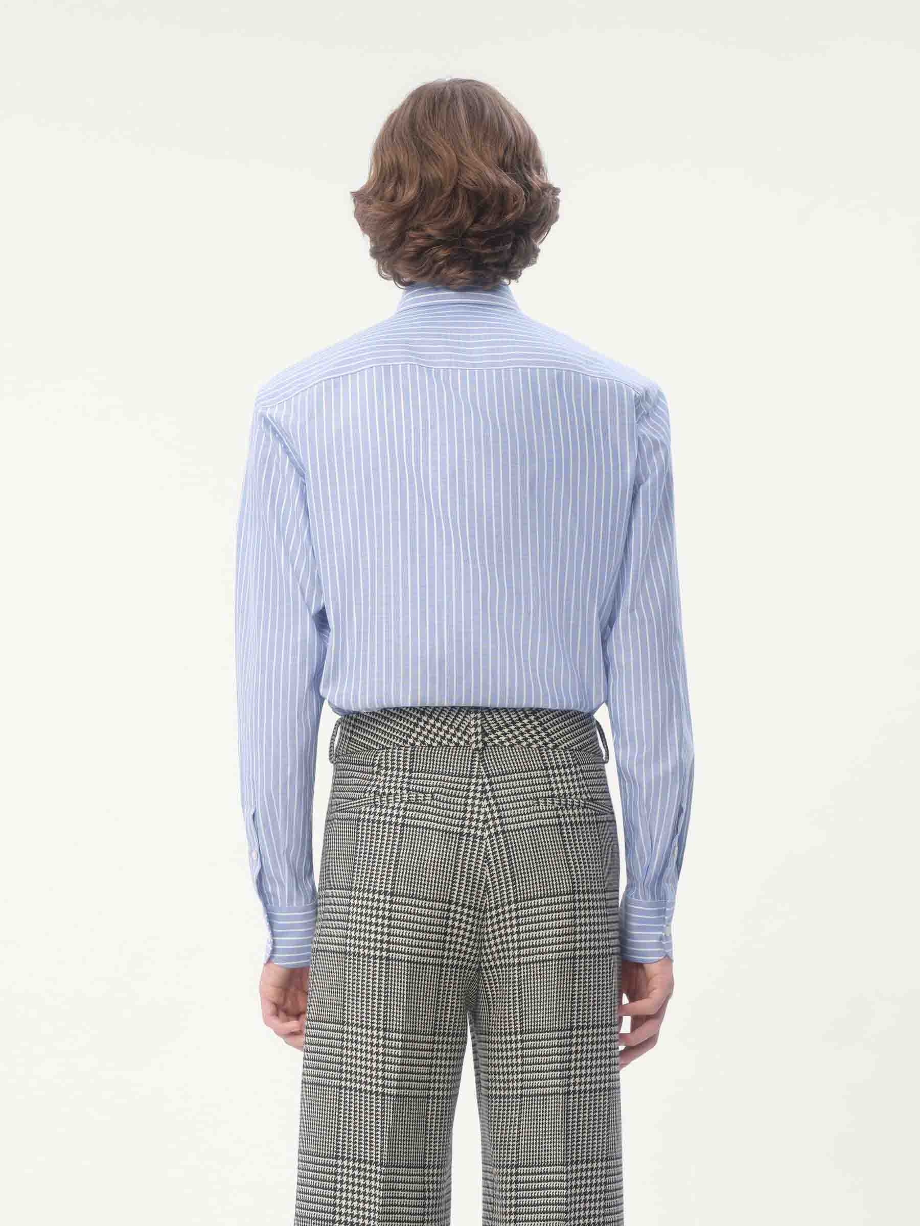 Valentino Hombre Barcelona Camisa Rayas Algodón color Azul sku 531-006412 01 - Foto 4