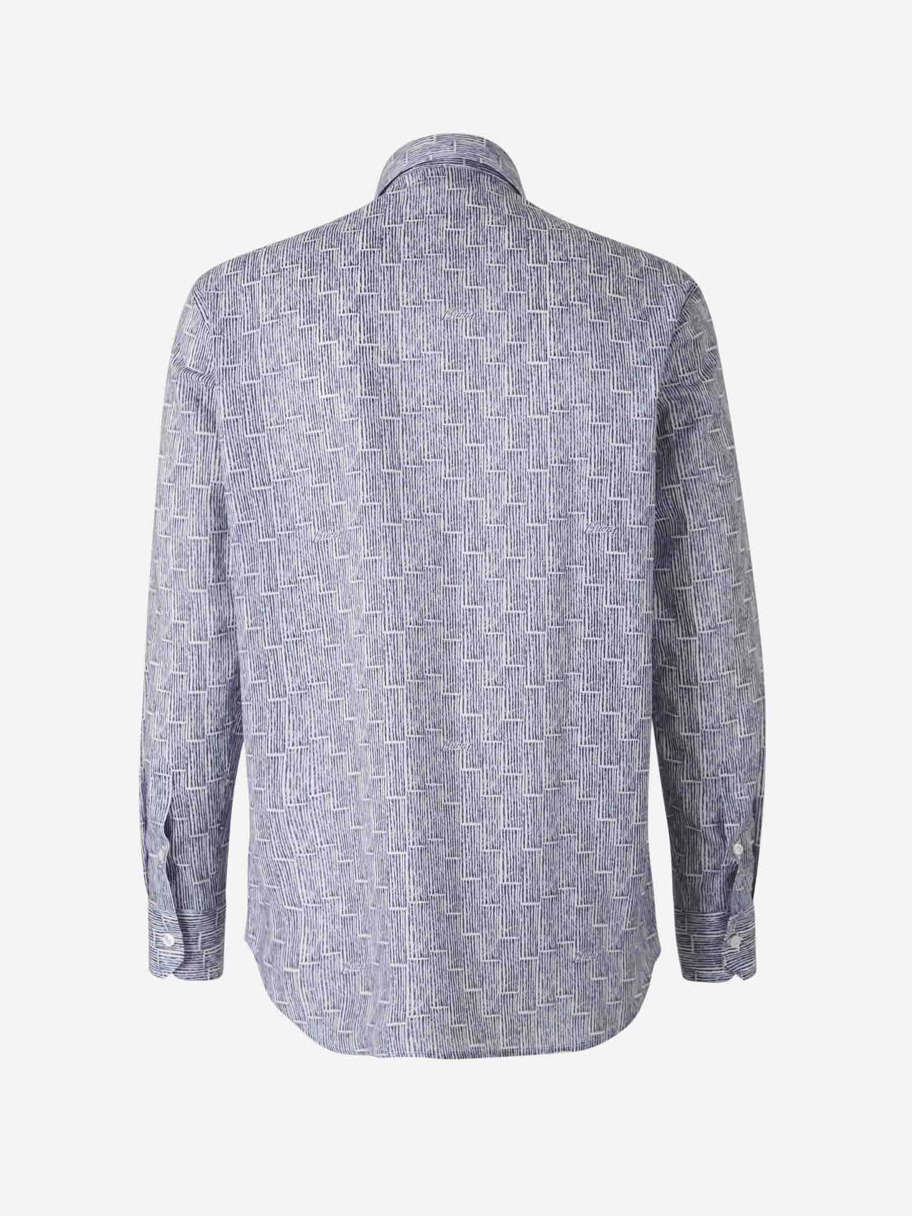 Outlet online Brioni Hombre Camisa Estampada Algodón color Azul sku 531-006424 01 - Foto 2