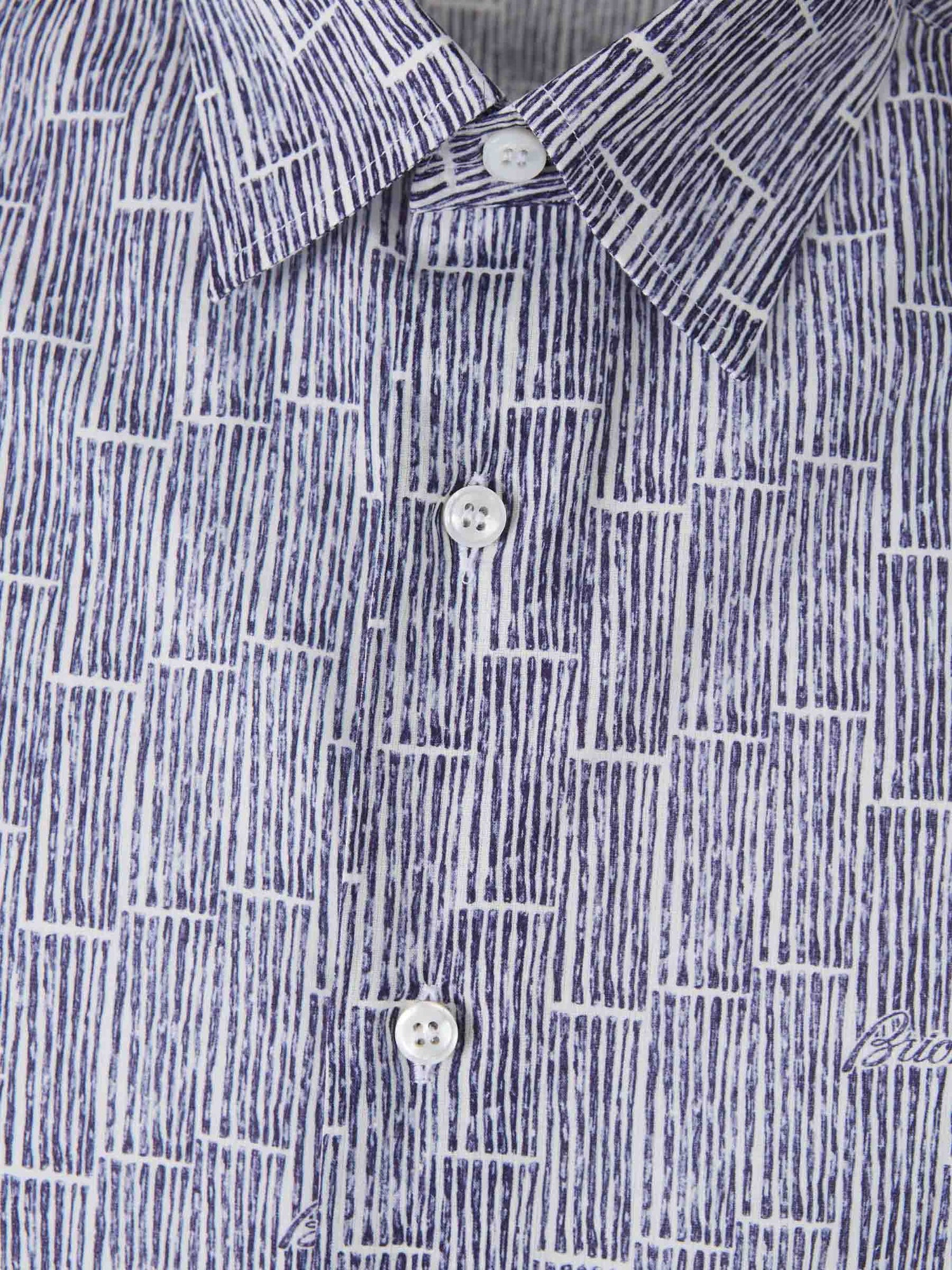 Brioni Hombre Barcelona Camisa Estampada Algodón color Azul sku 531-006424 01 - Foto 3