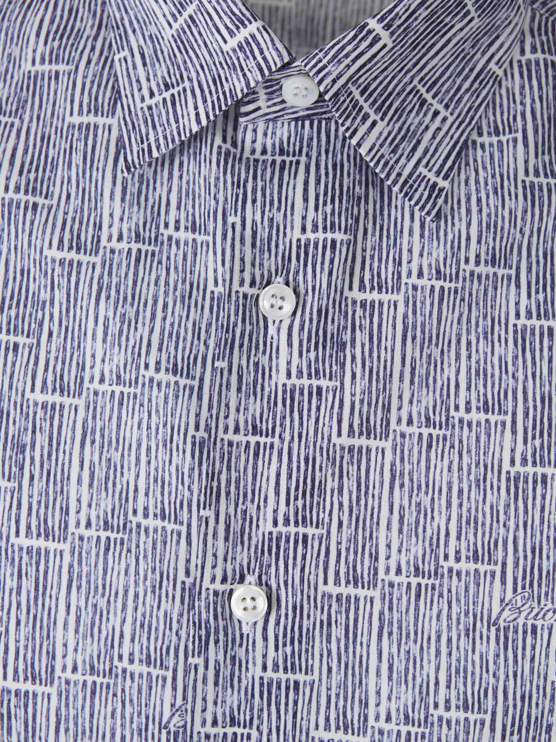 Outlet online Brioni Hombre Camisa Estampada Algodón color Azul sku 531-006424 01 - Foto 3