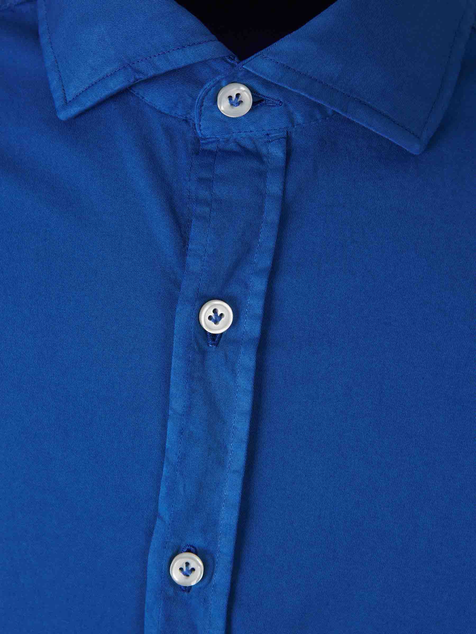 Santa Eulalia Hombre Barcelona Camisa Lisa Algodón color Azul Cobalto sku 531-006433 04 - Foto 3
