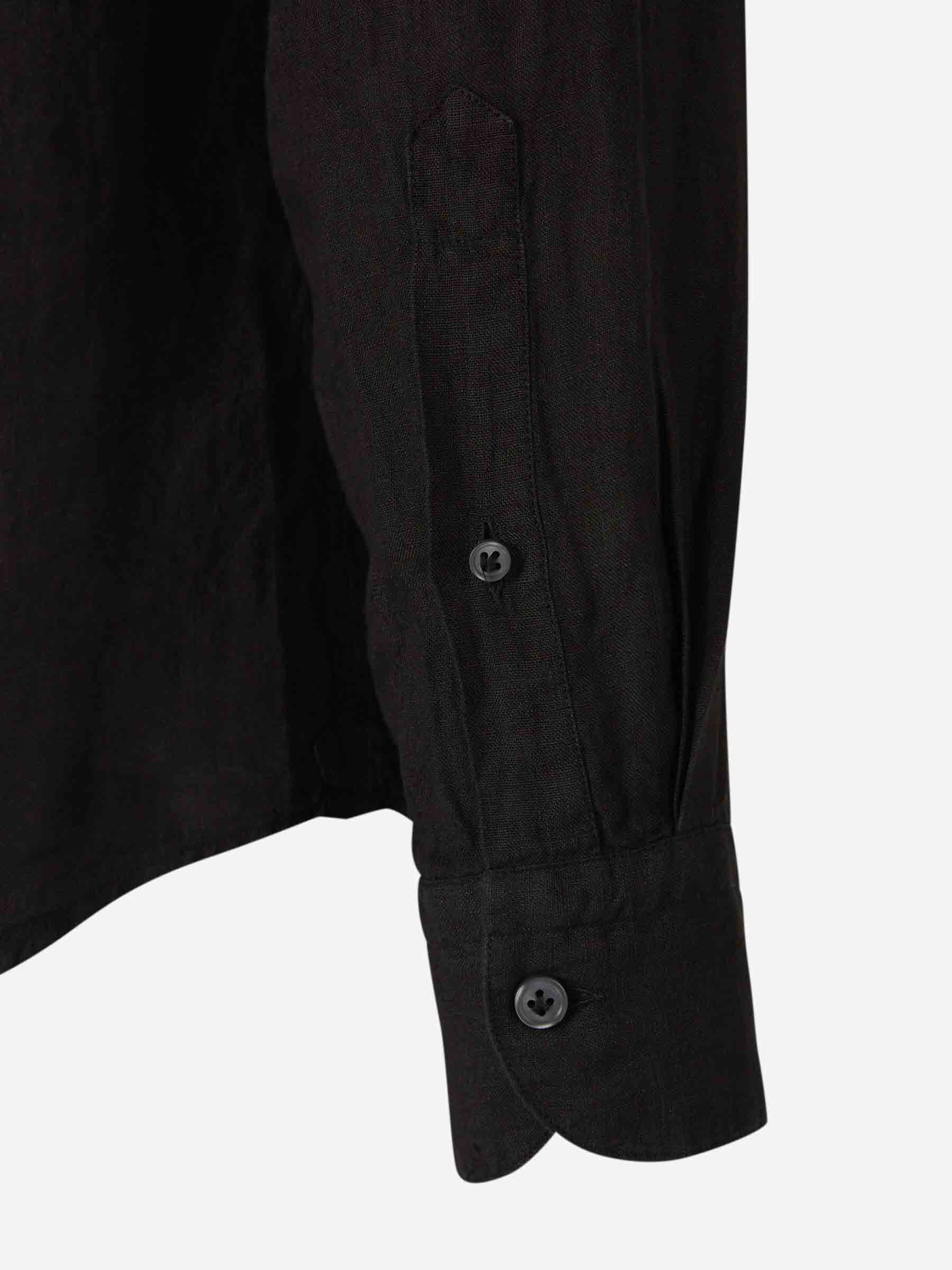 Outlet online Santa Eulalia Hombre Camisa Mao Lino color Negro sku 531-006434 01 - Foto 4