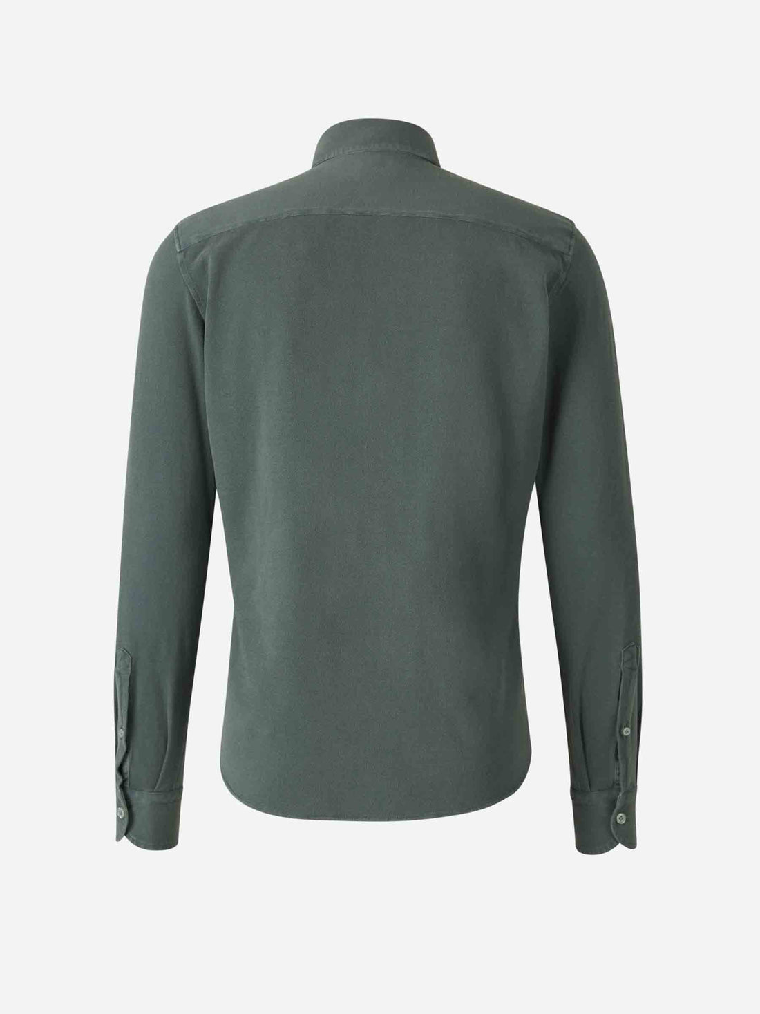 Santa Eulalia Hombre Barcelona Camisa Lisa Algodón color Verde Oscuro sku 531-006435 02 - Foto 2