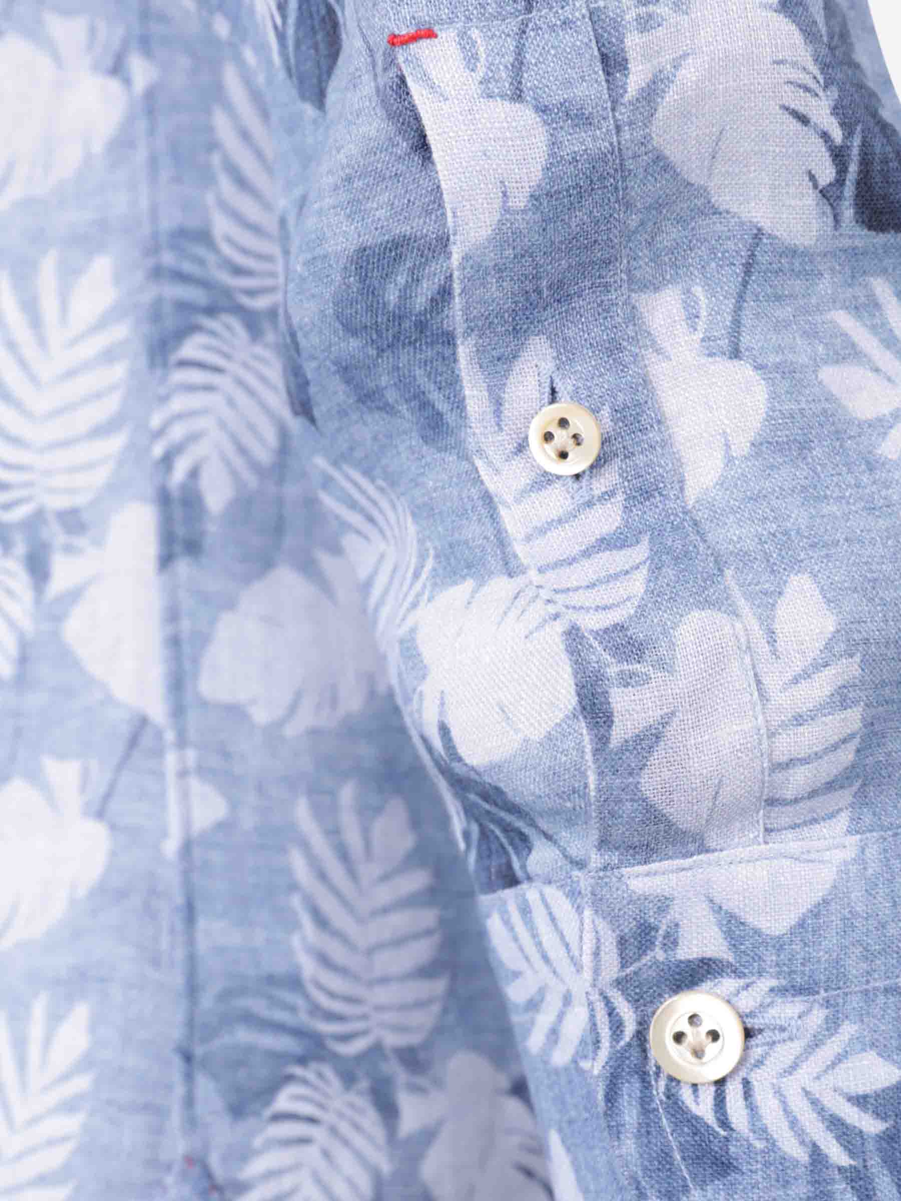 Santa Eulalia Hombre Barcelona Camisa Estampado Lino color Azul sku 531-006438 01 - Foto 4