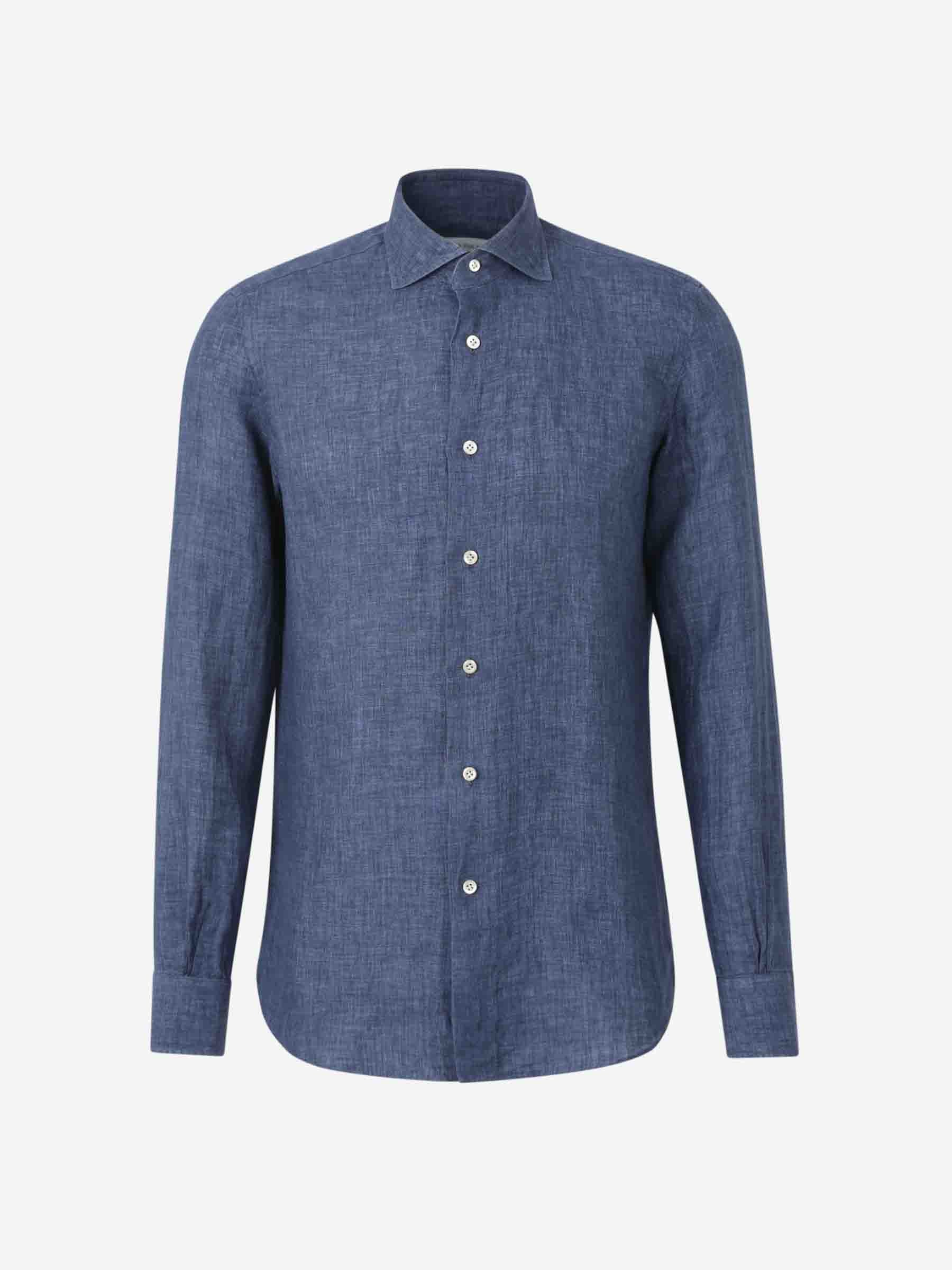 Santa Eulalia Hombre Barcelona Camisa Lisa Lino color Azul Marino sku 531-006442 02 - Foto 1