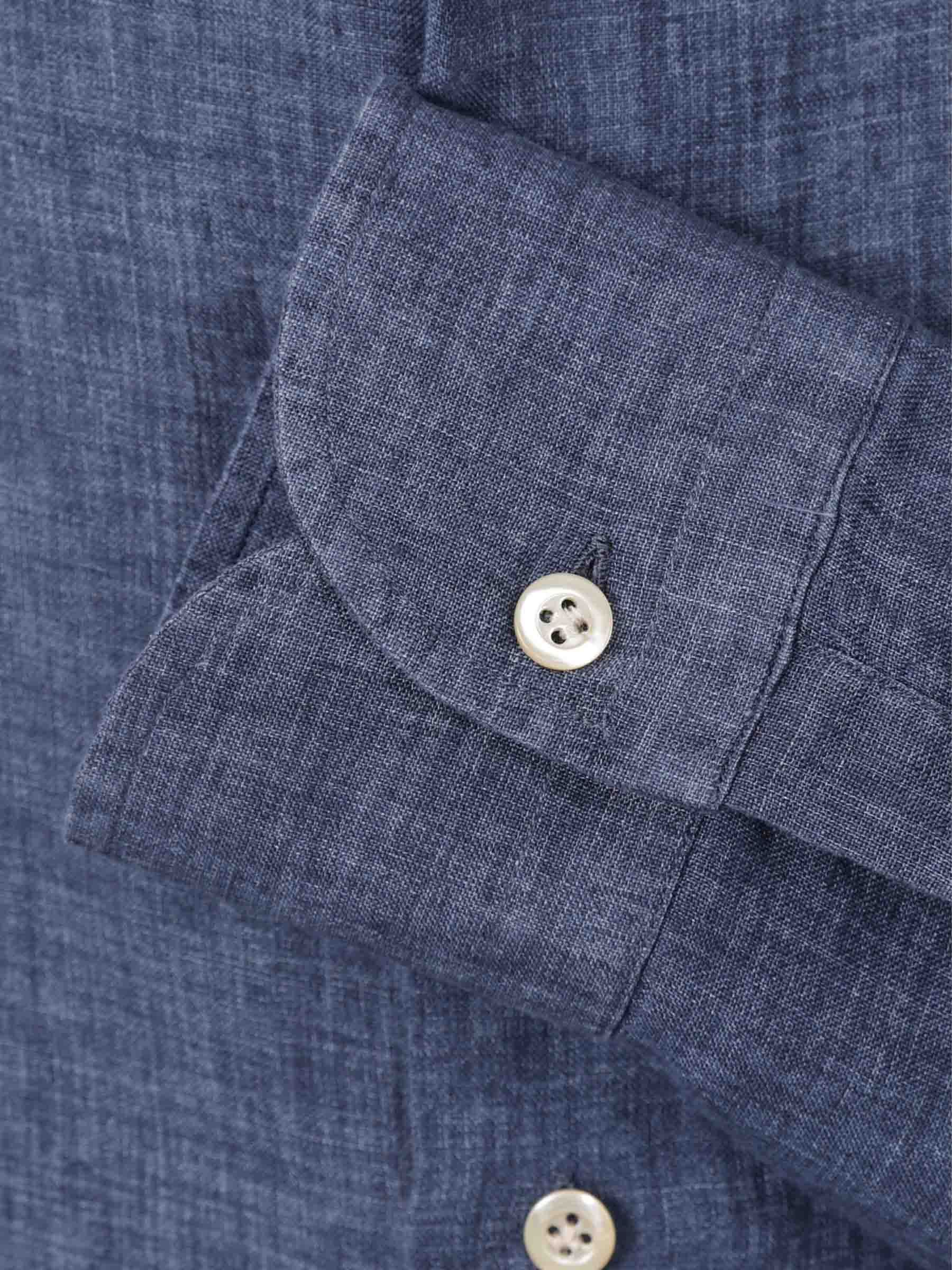 Santa Eulalia Hombre Barcelona Camisa Lisa Lino color Azul Marino sku 531-006442 02 - Foto 3