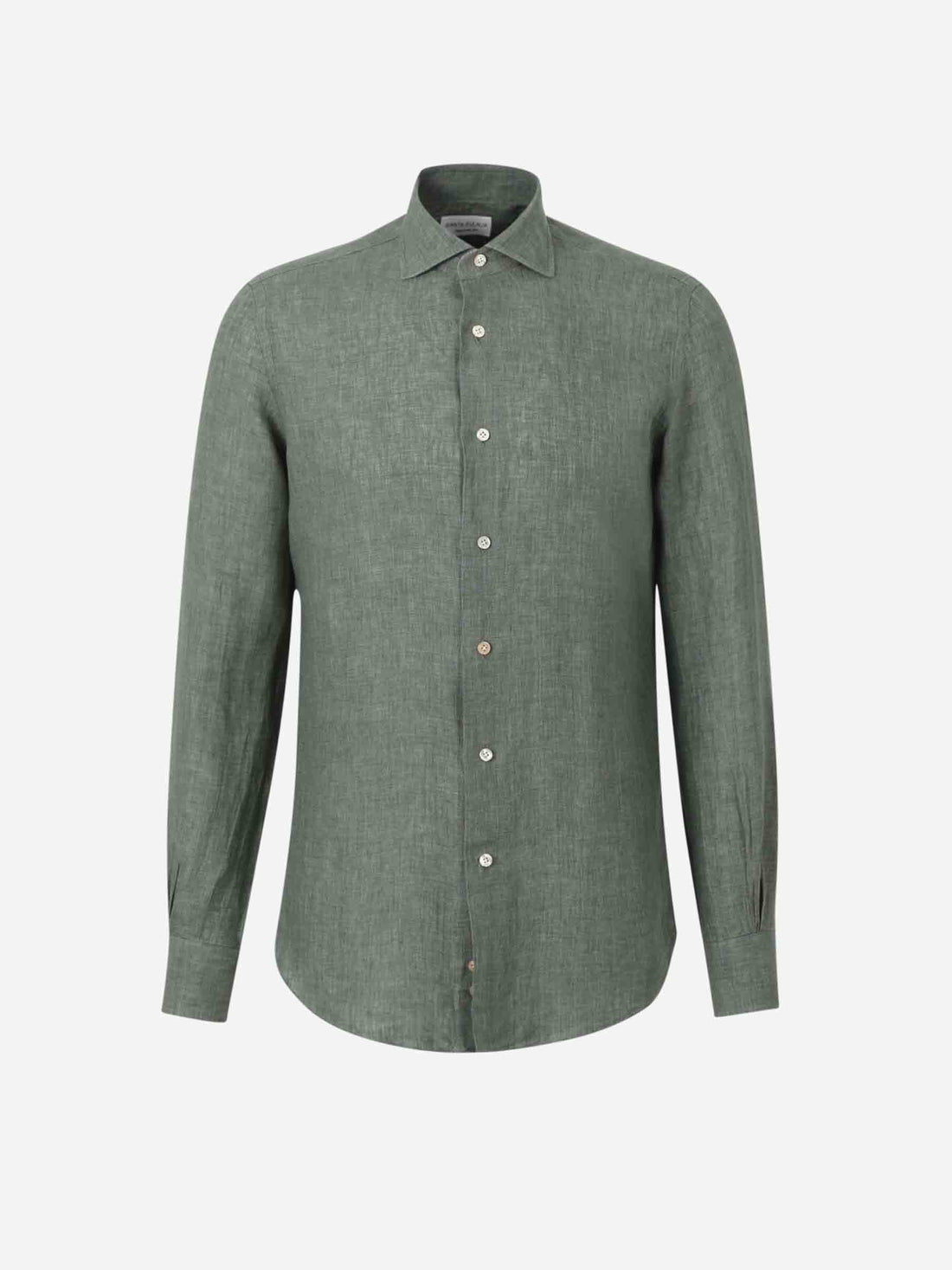Santa Eulalia Hombre Barcelona Camisa Lisa Lino color Verde Oscuro sku 531-006442 03 - Foto 1