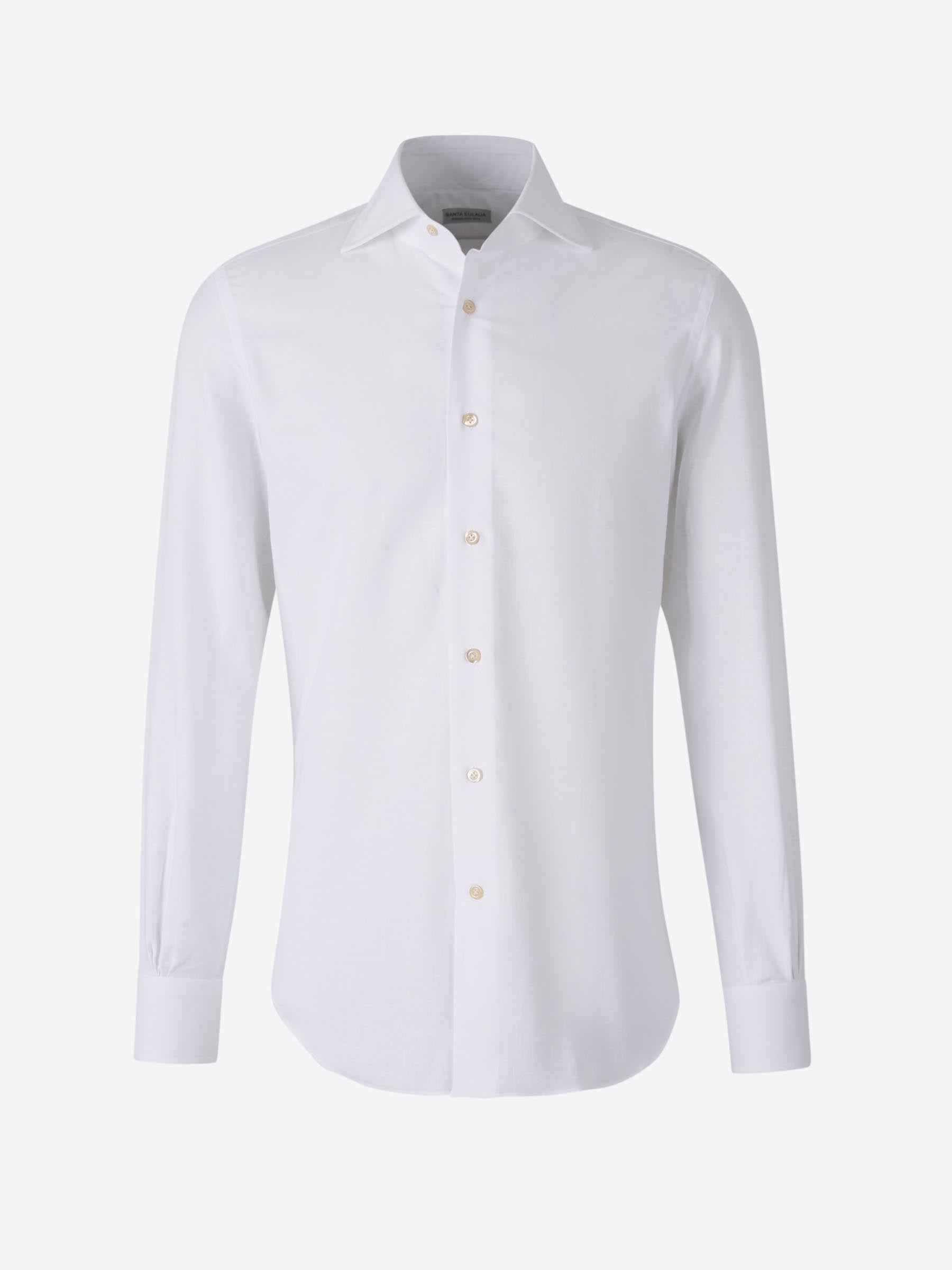 Santa Eulalia Hombre Barcelona Camisa Jaspeada Algodón color Blanco sku 531-006443 01 - Foto 1