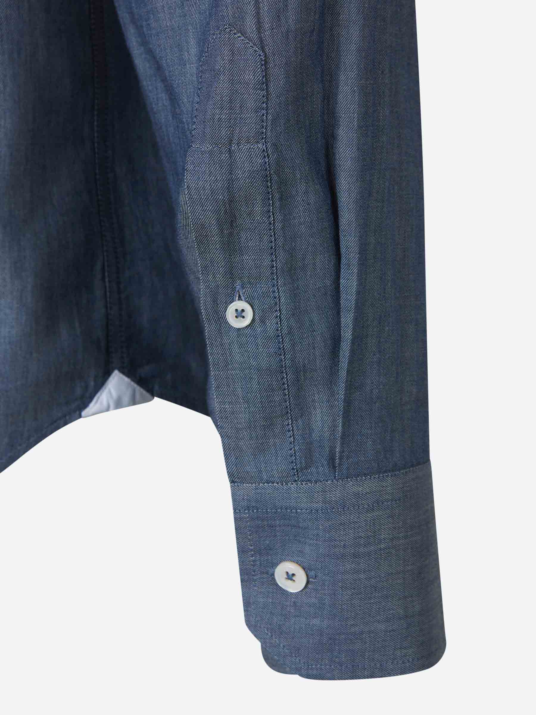 Outlet online Fedeli Hombre Camisa Sean Denim color Azul Denim Oscuro sku 531-006447 01 - Foto 4