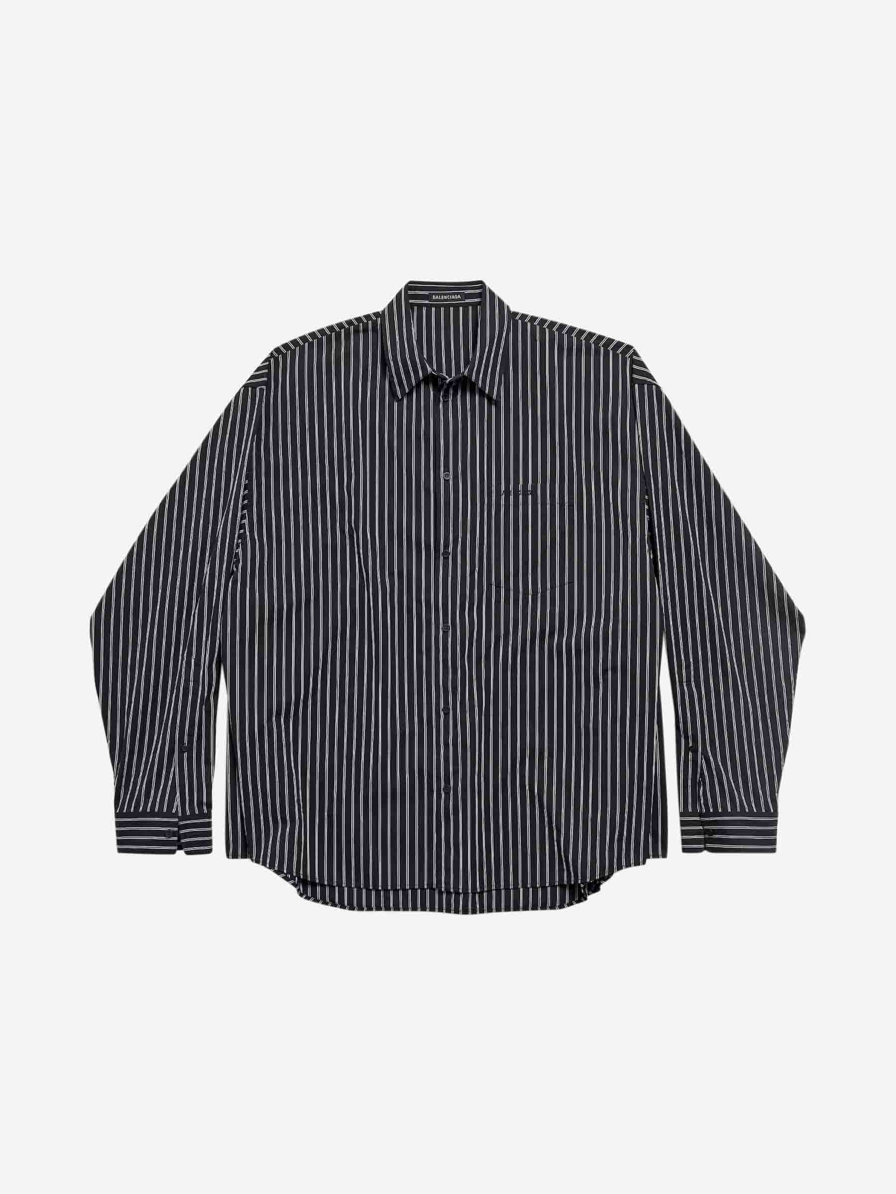 Outlet online Balenciaga Hombre Camisa Flatground Rayas color Negro sku 531-006454 01 - Foto 1