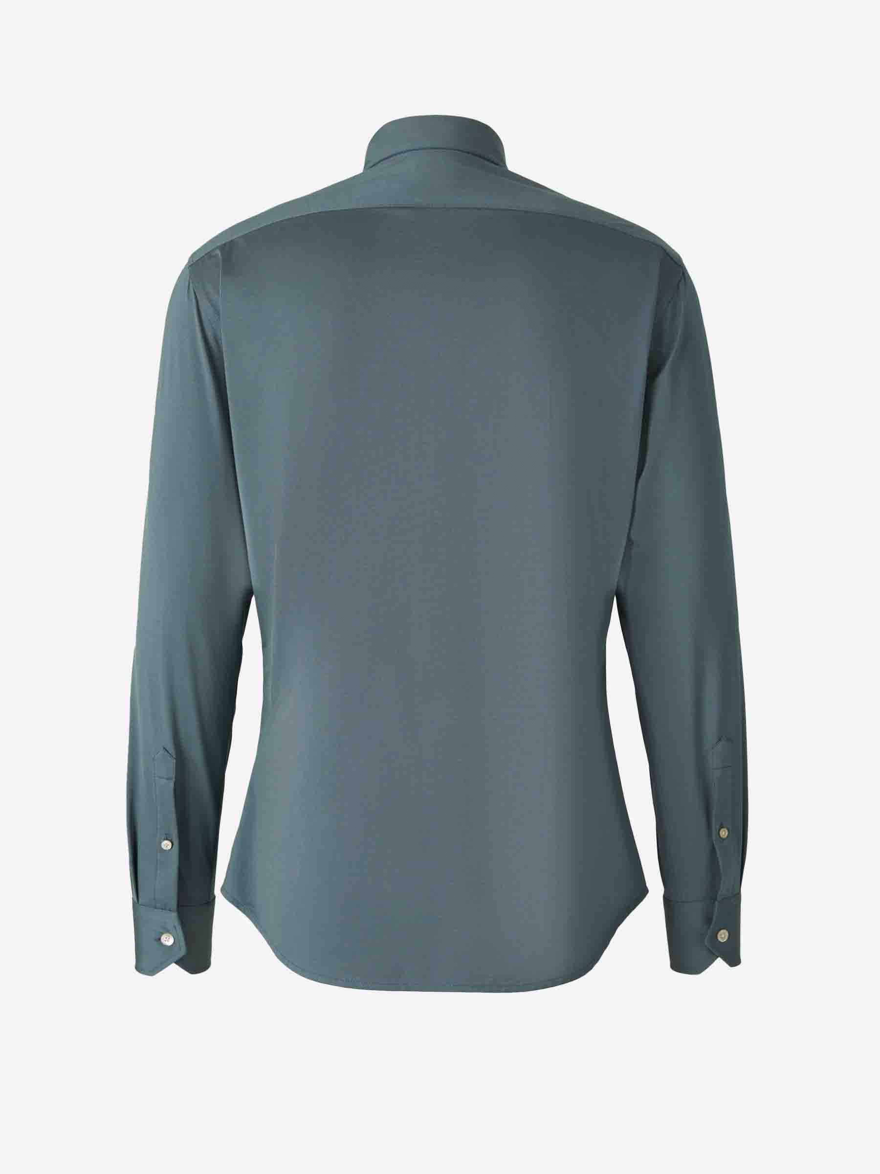 Traiano Milano Hombre Barcelona Camisa Lisa Elástica color Verde Oscuro sku 531-006459 01 - Foto 2