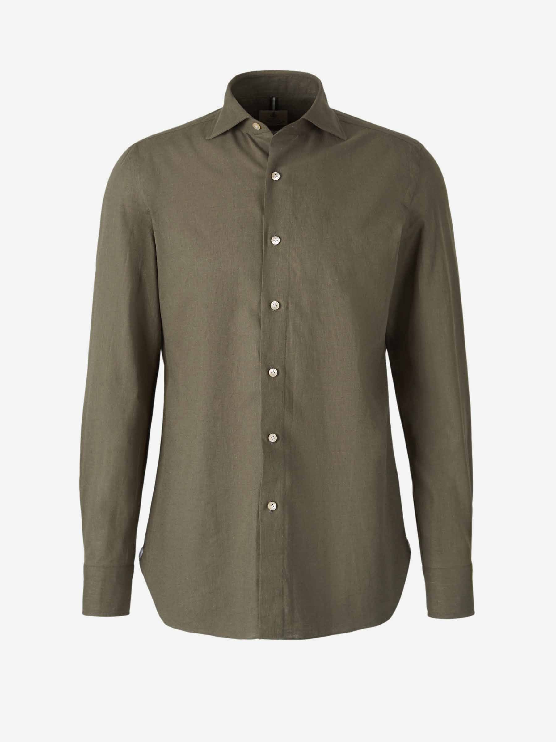 Outlet online Borrelli Hombre Camisa Motivo Rayas color Verde Militar sku 531-006470 01 - Foto 1
