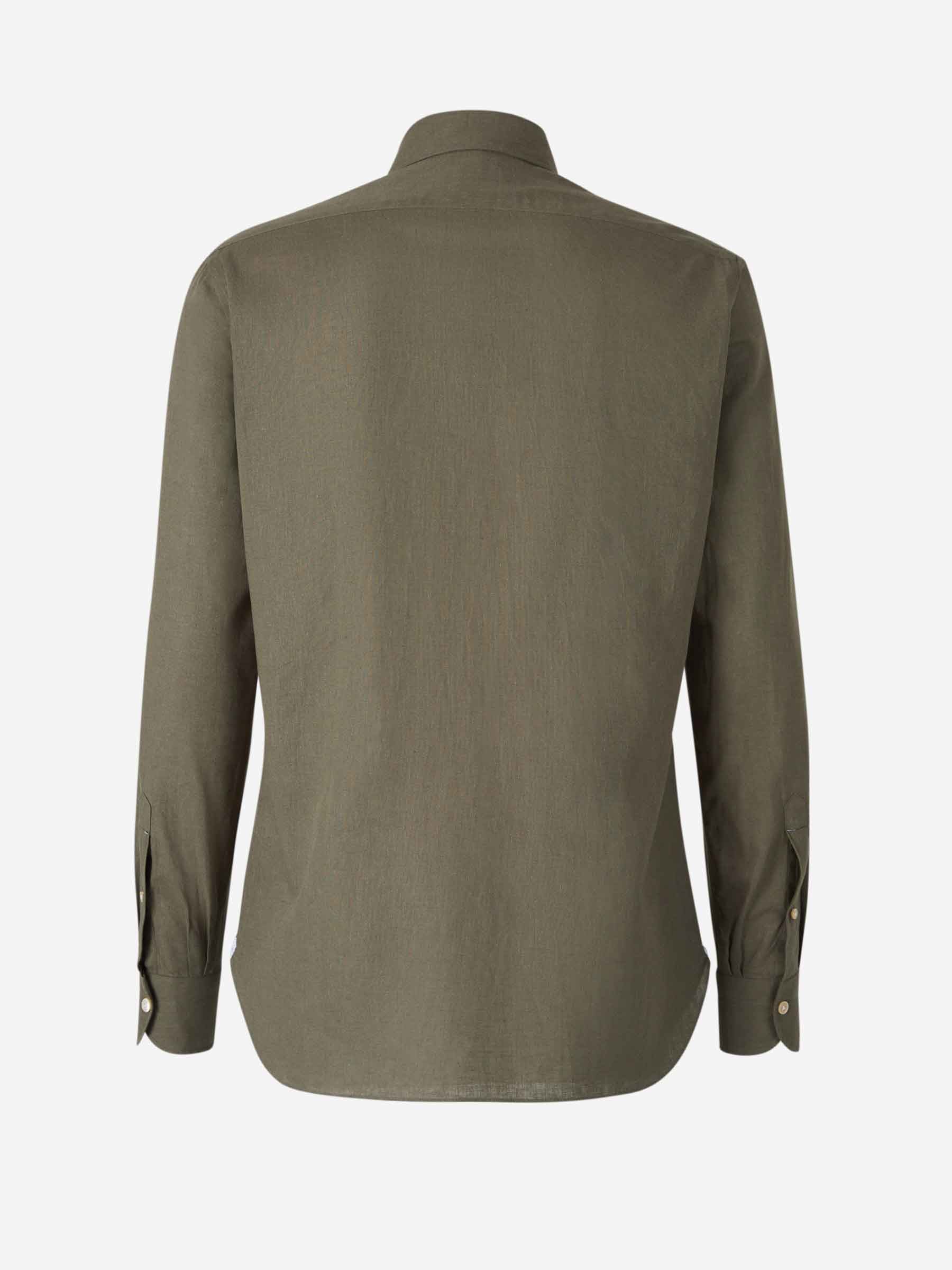 Outlet online Borrelli Hombre Camisa Motivo Rayas color Verde Militar sku 531-006470 01 - Foto 2