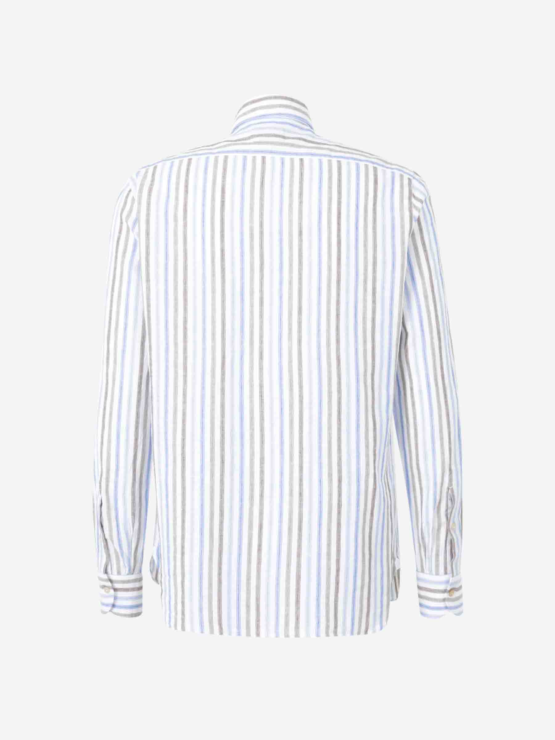 Borrelli Hombre Barcelona Camisa Motivo Rayas color Azul sku 531-006470 02 - Foto 2