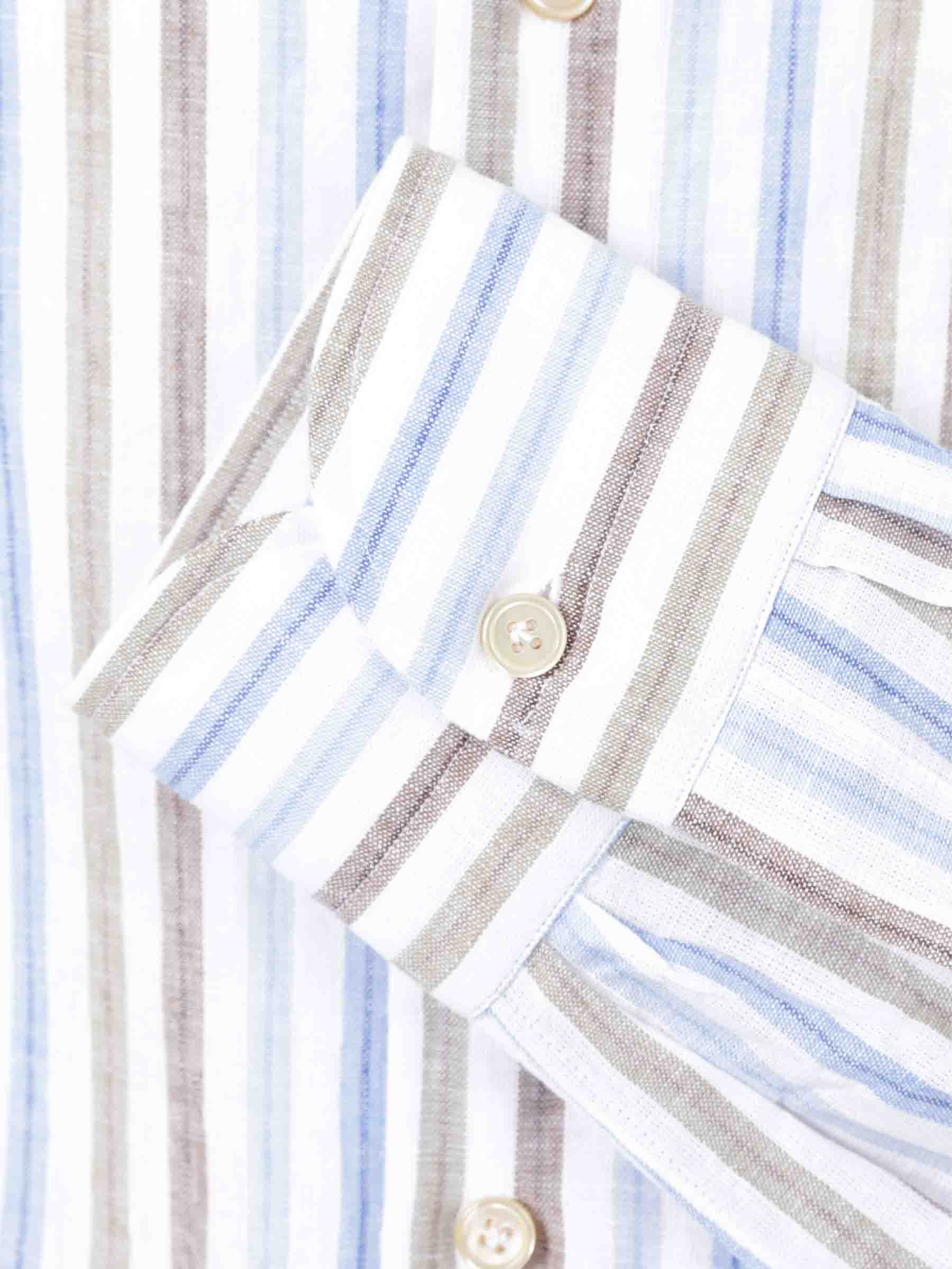 Borrelli Hombre Barcelona Camisa Motivo Rayas color Azul sku 531-006470 02 - Foto 4