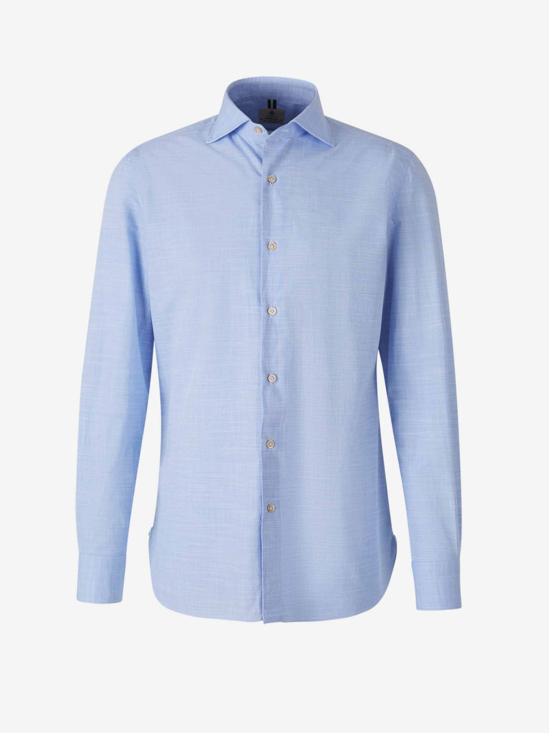 Borrelli Hombre Barcelona Camisa Jaspeada Algodón color Azul sku 531-006472 01 - Foto 1