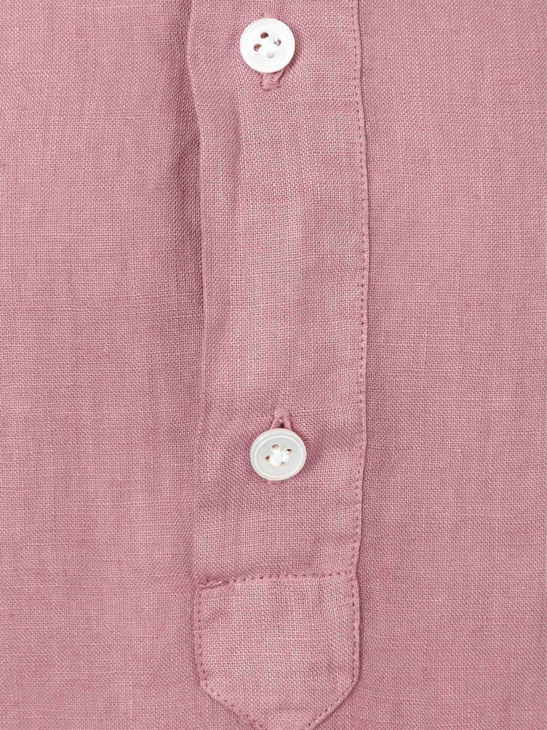 Vincenzo di Ruggiero Hombre Barcelona Camisa Lino Lisa color Cereza sku 531-006483 01 - Foto 4