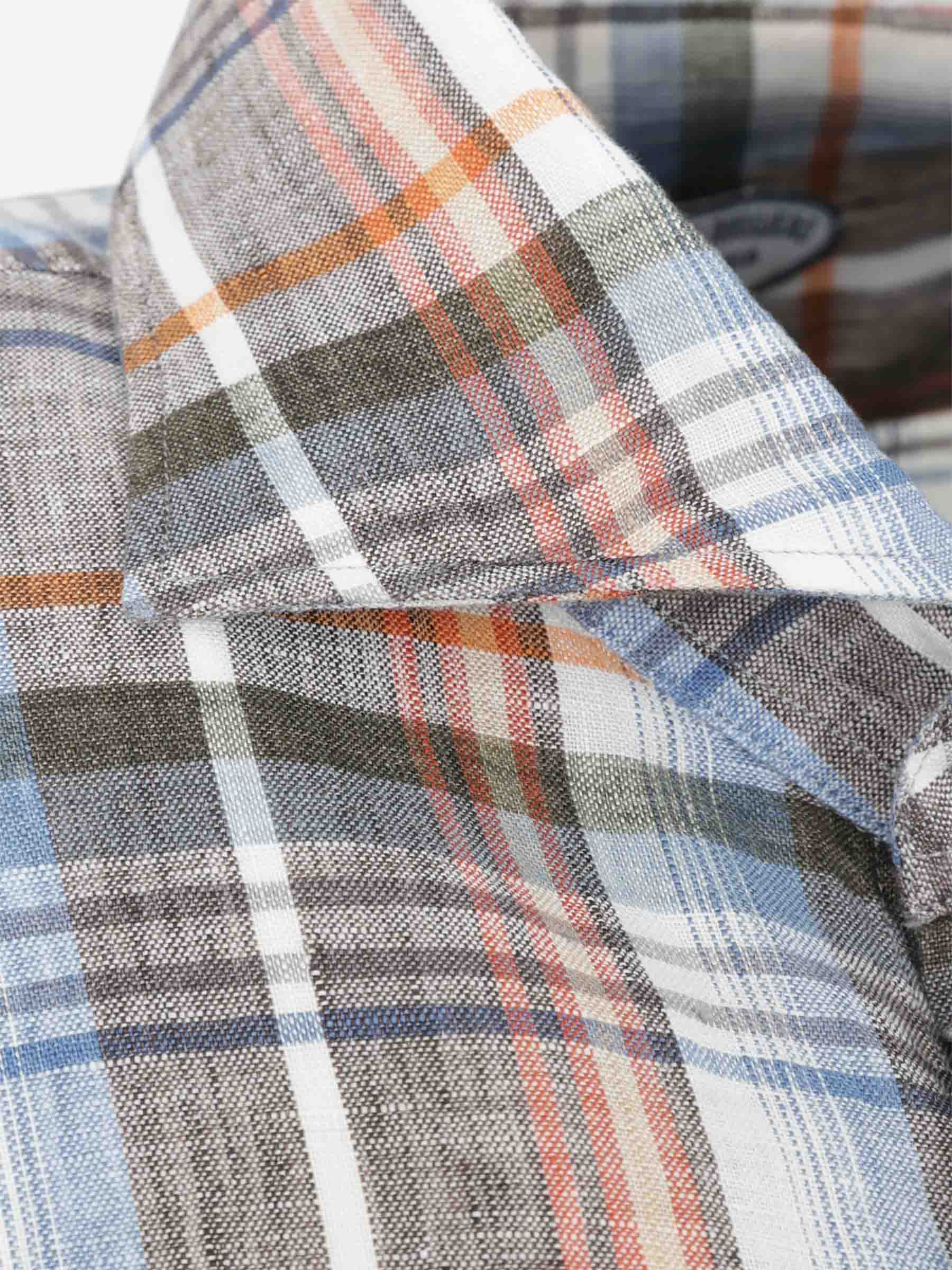 Vincenzo di Ruggiero Hombre Barcelona Camisa Motivo Cuadros color Naranja sku 531-006484 01 - Foto 3