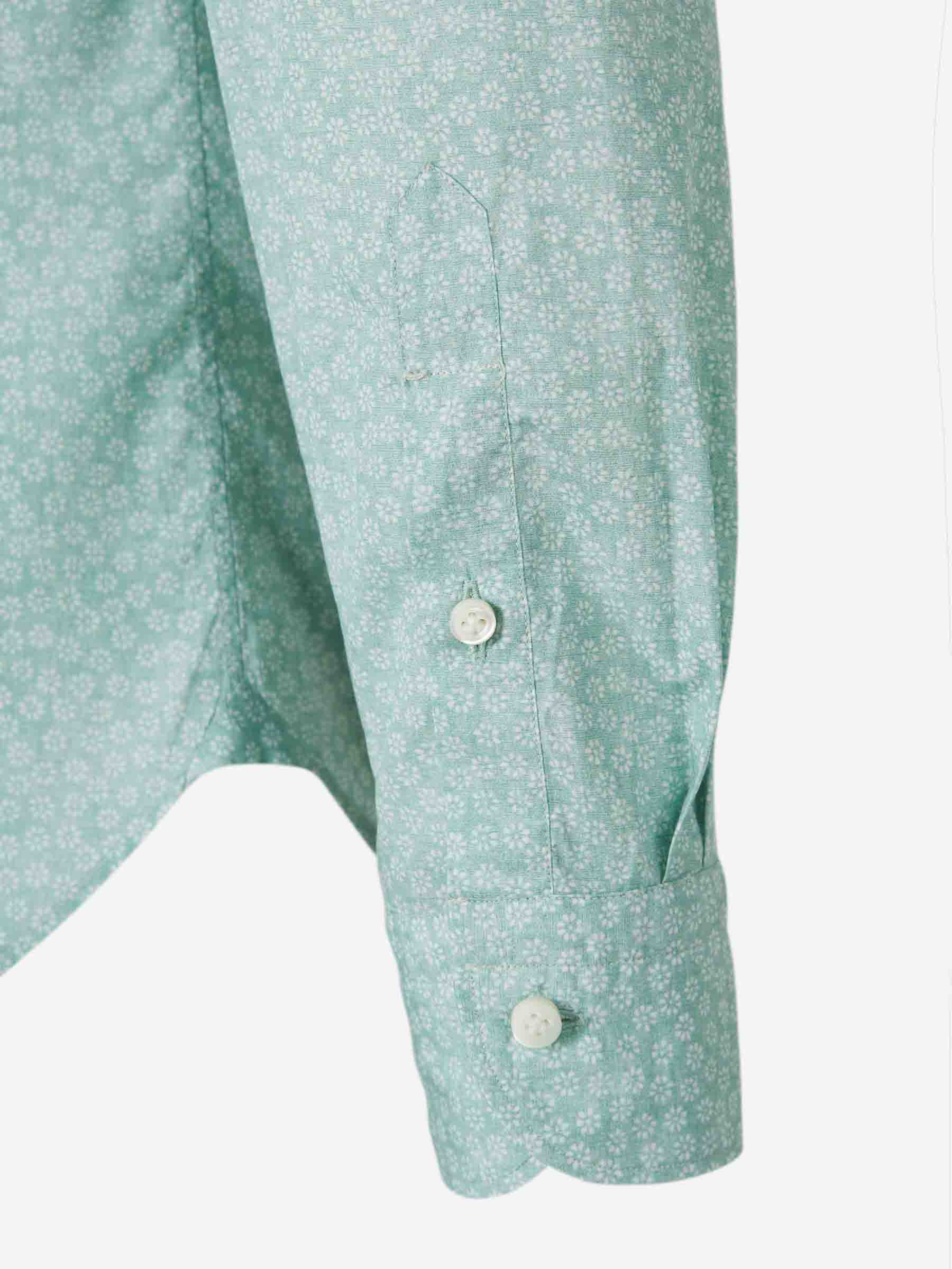 Outlet online Vincenzo di Ruggiero Hombre Camisa Floral Algodón color Verde Menta sku 531-006486 01 - Foto 3