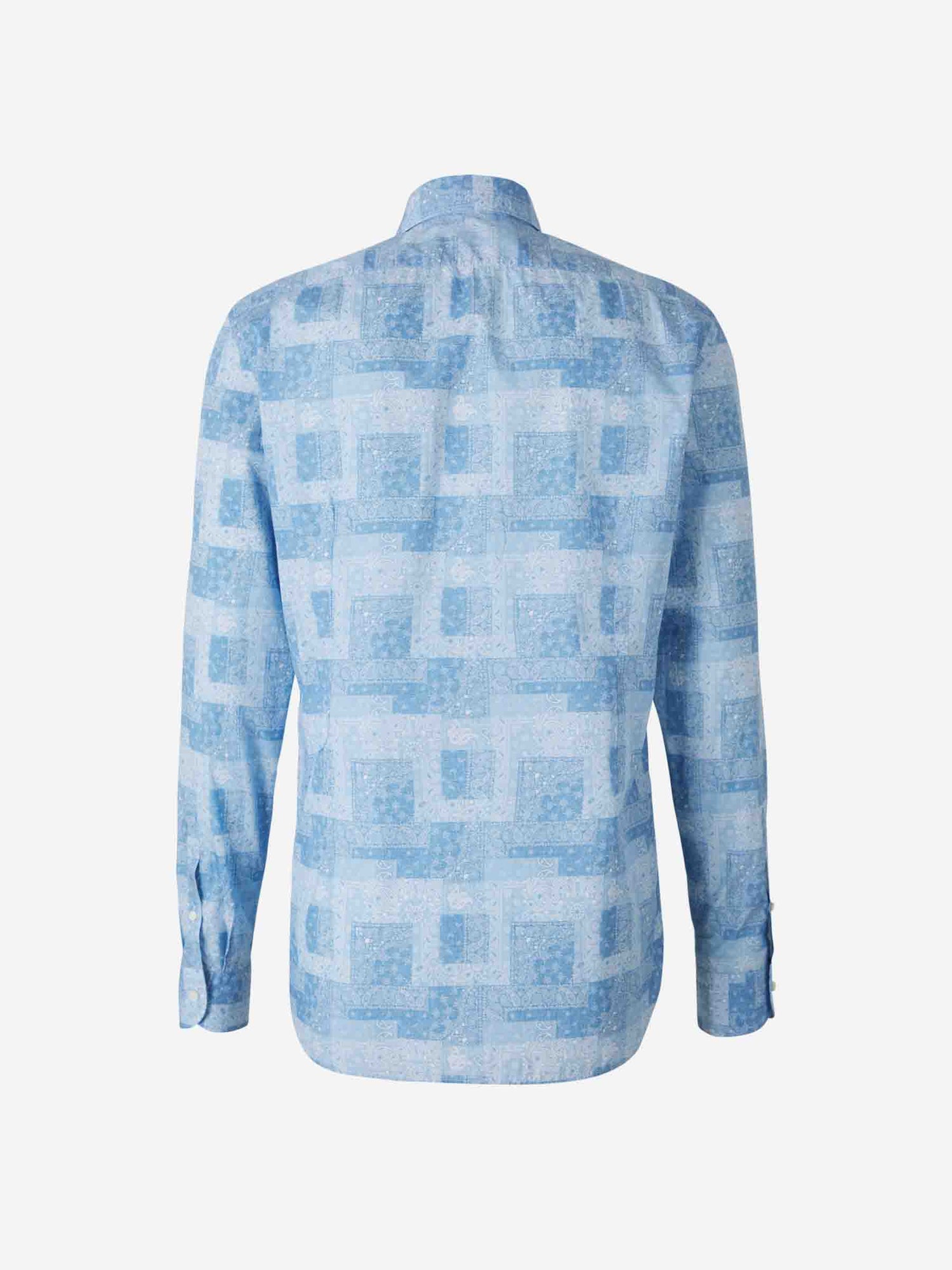 Vincenzo di Ruggiero Hombre Barcelona Camisa Paisley Algodón color Azul sku 531-006488 01 - Foto 2