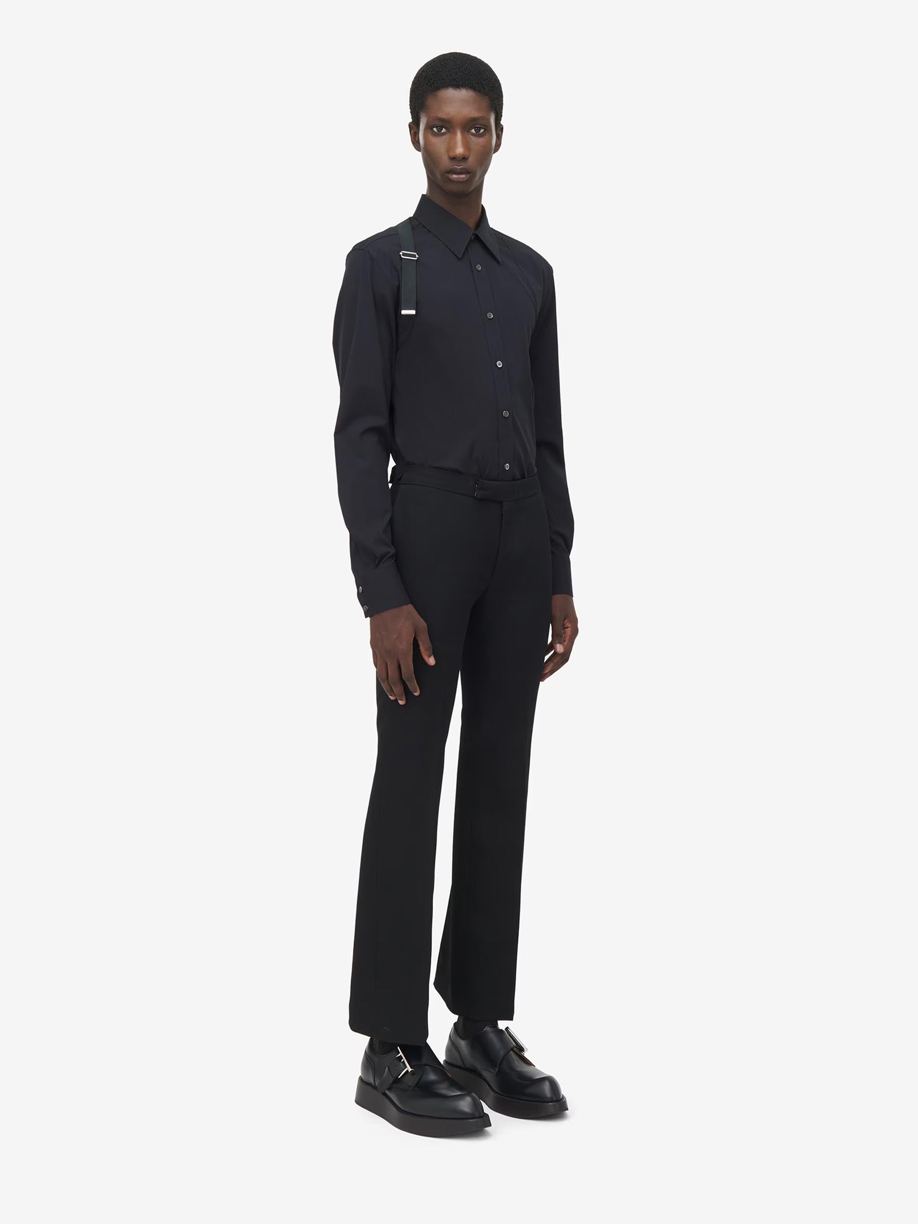 Outlet online McQueen Hombre Camisa Harness color Negro sku 531-006511 01 - Foto 3