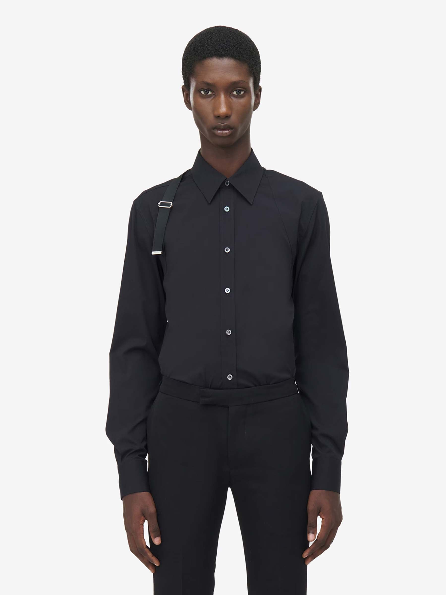 Outlet online McQueen Hombre Camisa Harness color Negro sku 531-006511 01 - Foto 4