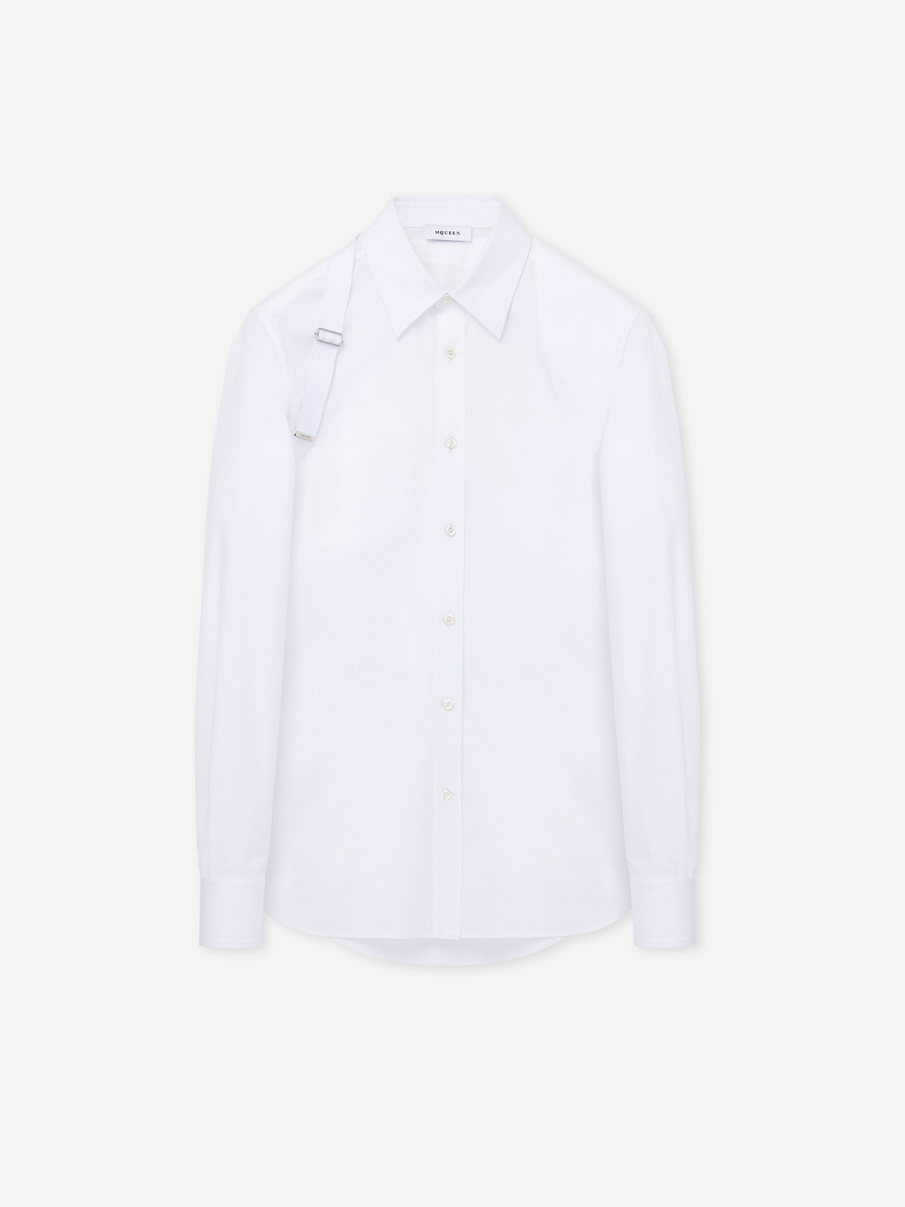 Outlet online McQueen Hombre Camisa Harness color Blanco sku 531-006511 02 - Foto 1