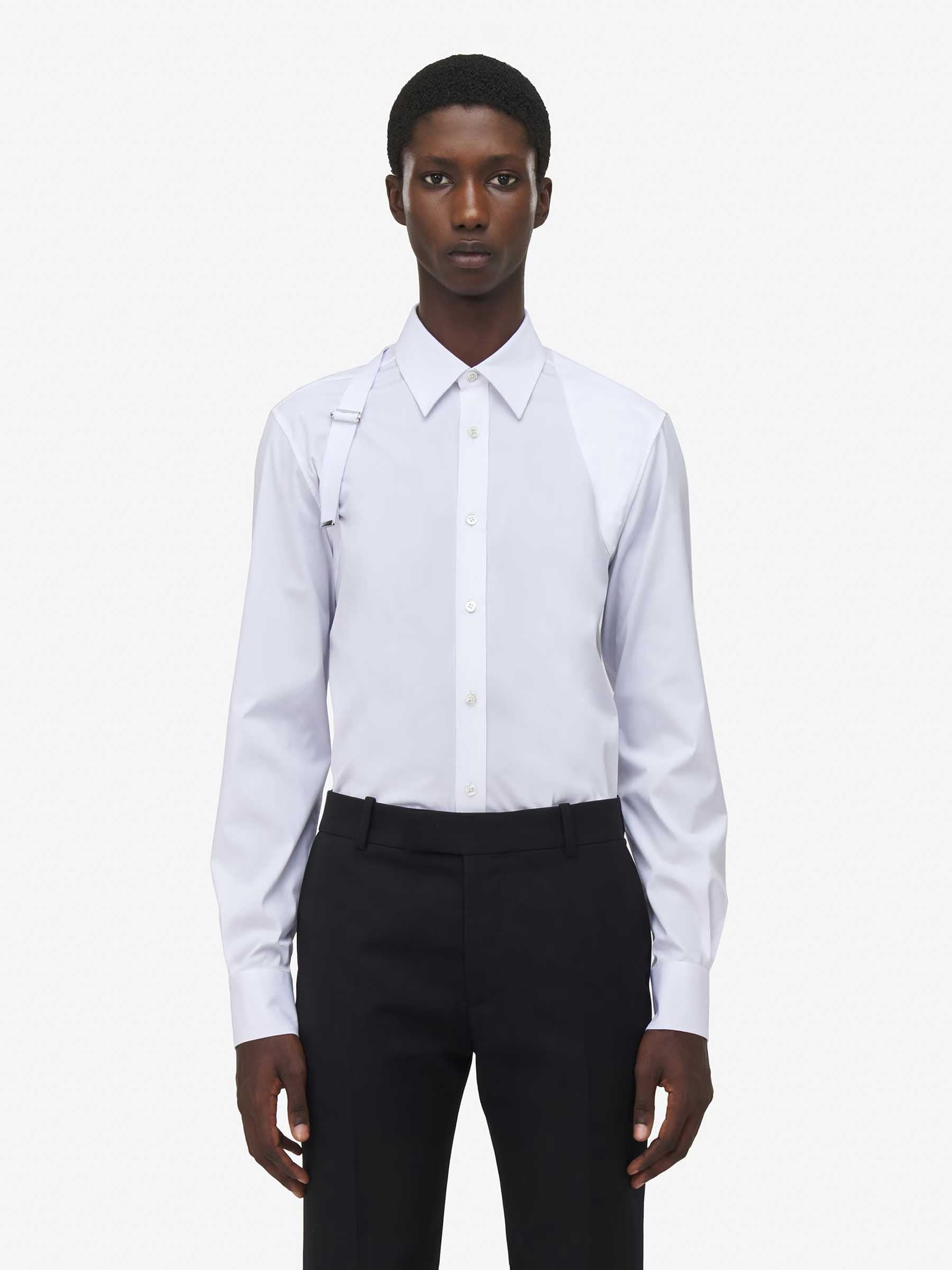 Outlet online McQueen Hombre Camisa Harness color Blanco sku 531-006511 02 - Foto 4