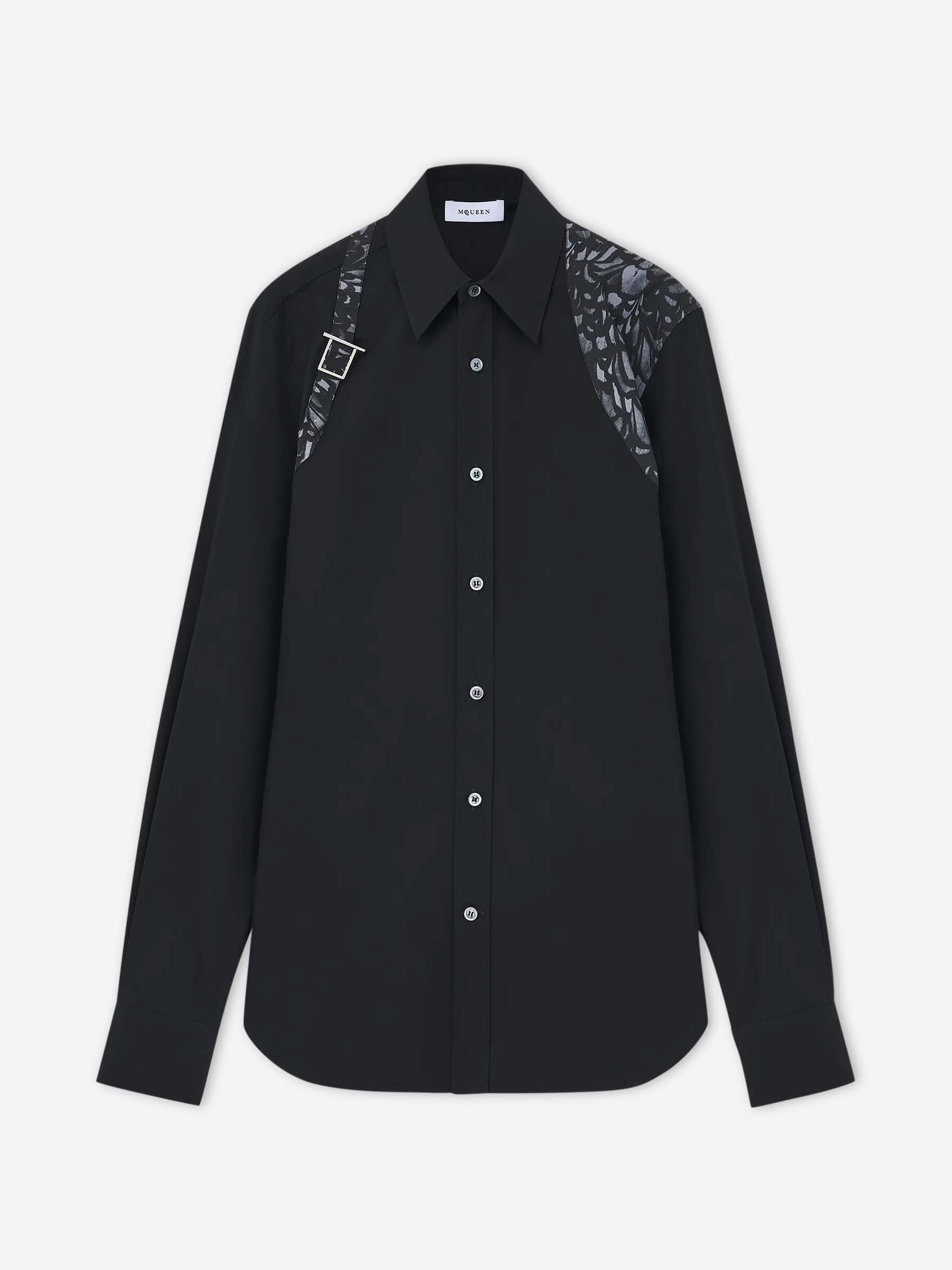 Outlet online McQueen Hombre Camisa Arnés Plumas color Negro sku 531-006513 01 - Foto 1