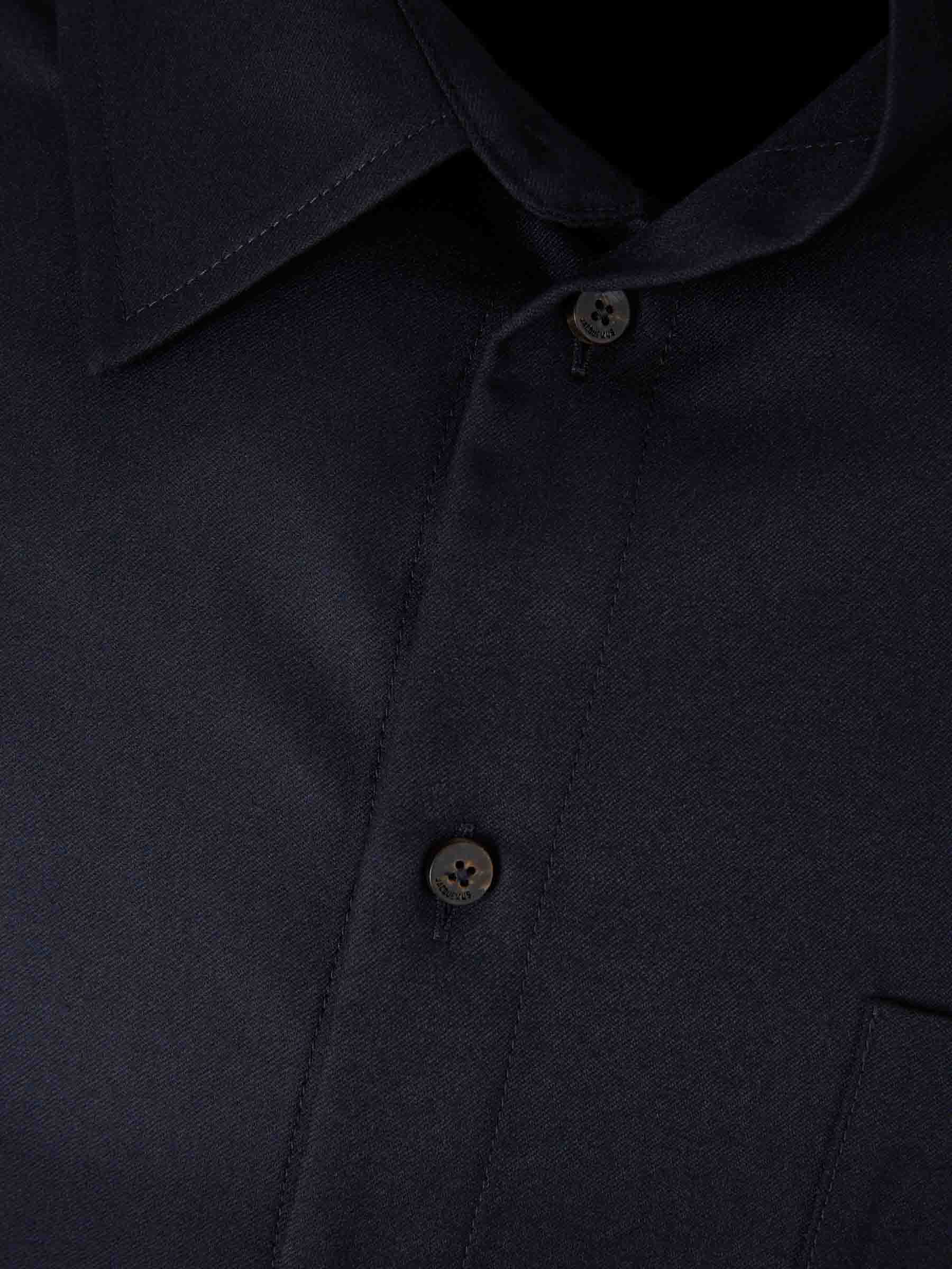 Outlet online Jacquemus Hombre Camisa Cuadro Asimétrica color Azul Noche sku 531-006516 01 - Foto 3
