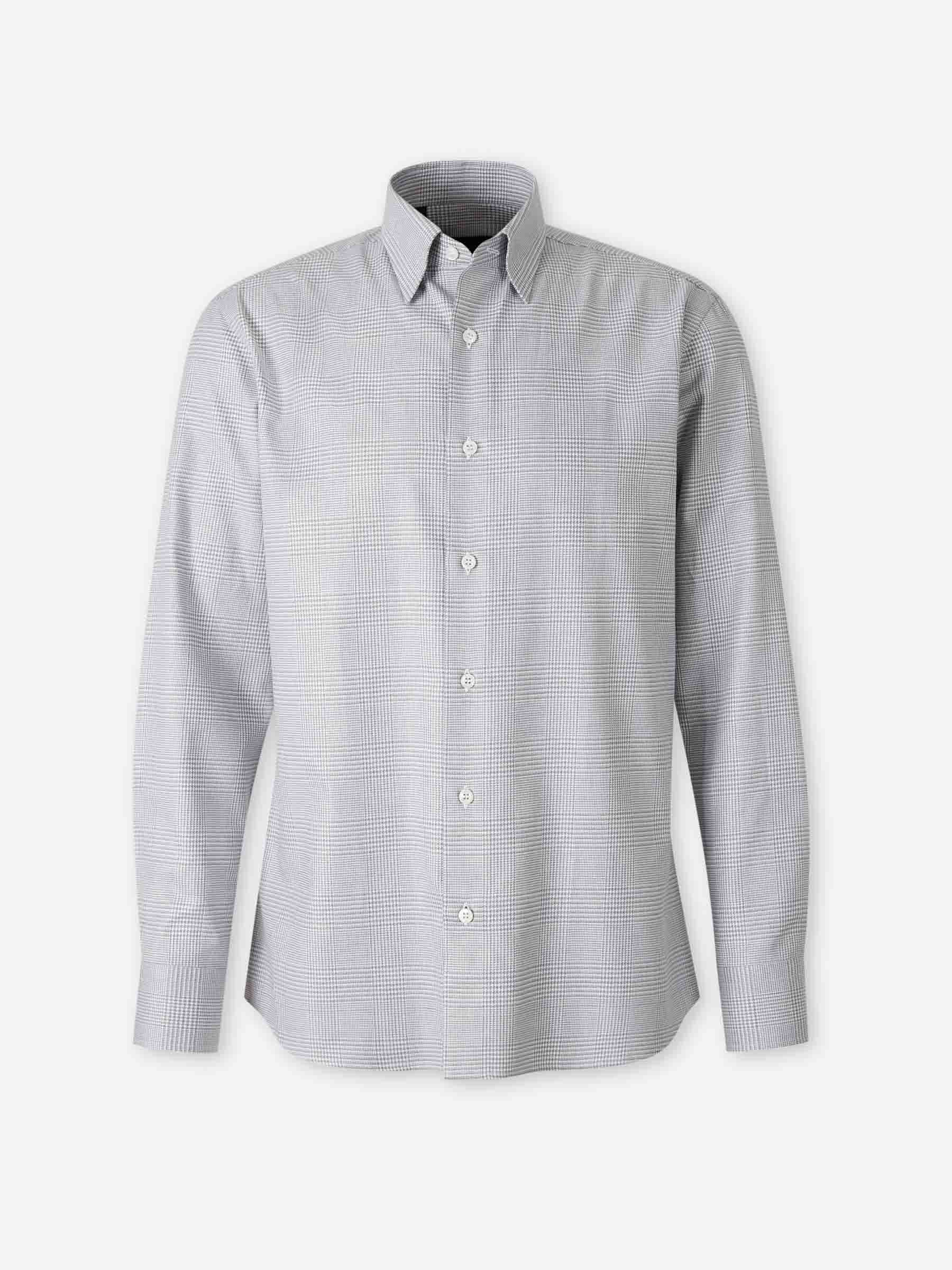 Outlet online Brioni Hombre Camisa Vestir Estampada color Gris Claro sku 531-006521 01 - Foto 1