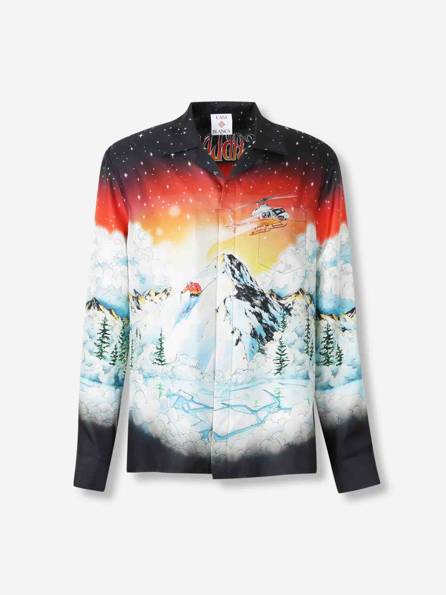 Outlet online Casablanca Hombre Camisa Estampada Seda color Multicolor sku 531-006525 01 - Foto 1