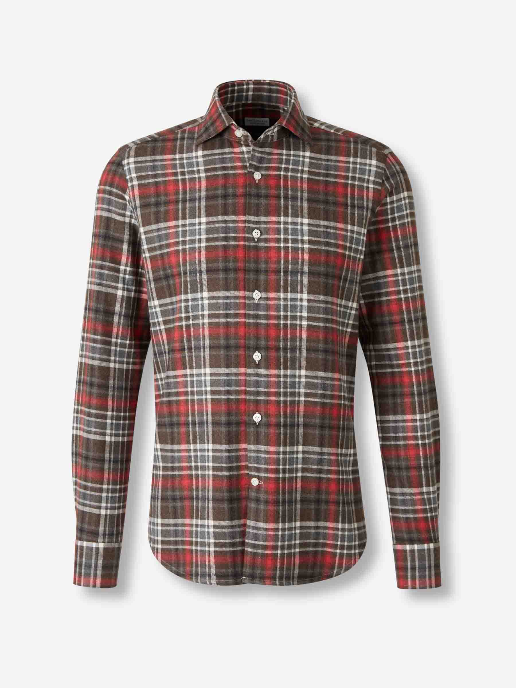 Outlet online Santa Eulalia Hombre Camisa Motivo Cuadros color Rojo sku 531-006534 01 - Foto 1