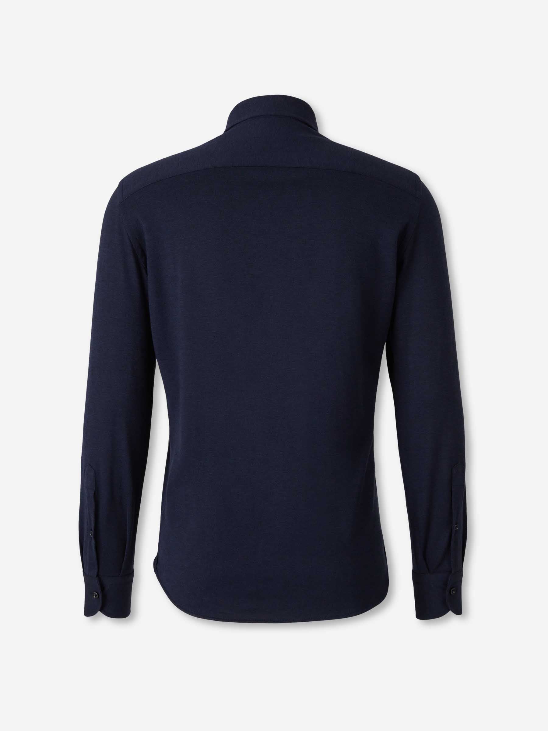 Outlet online Santa Eulalia Hombre Camisa Lisa Algodón color Azul Marino sku 531-006541 02 - Foto 2