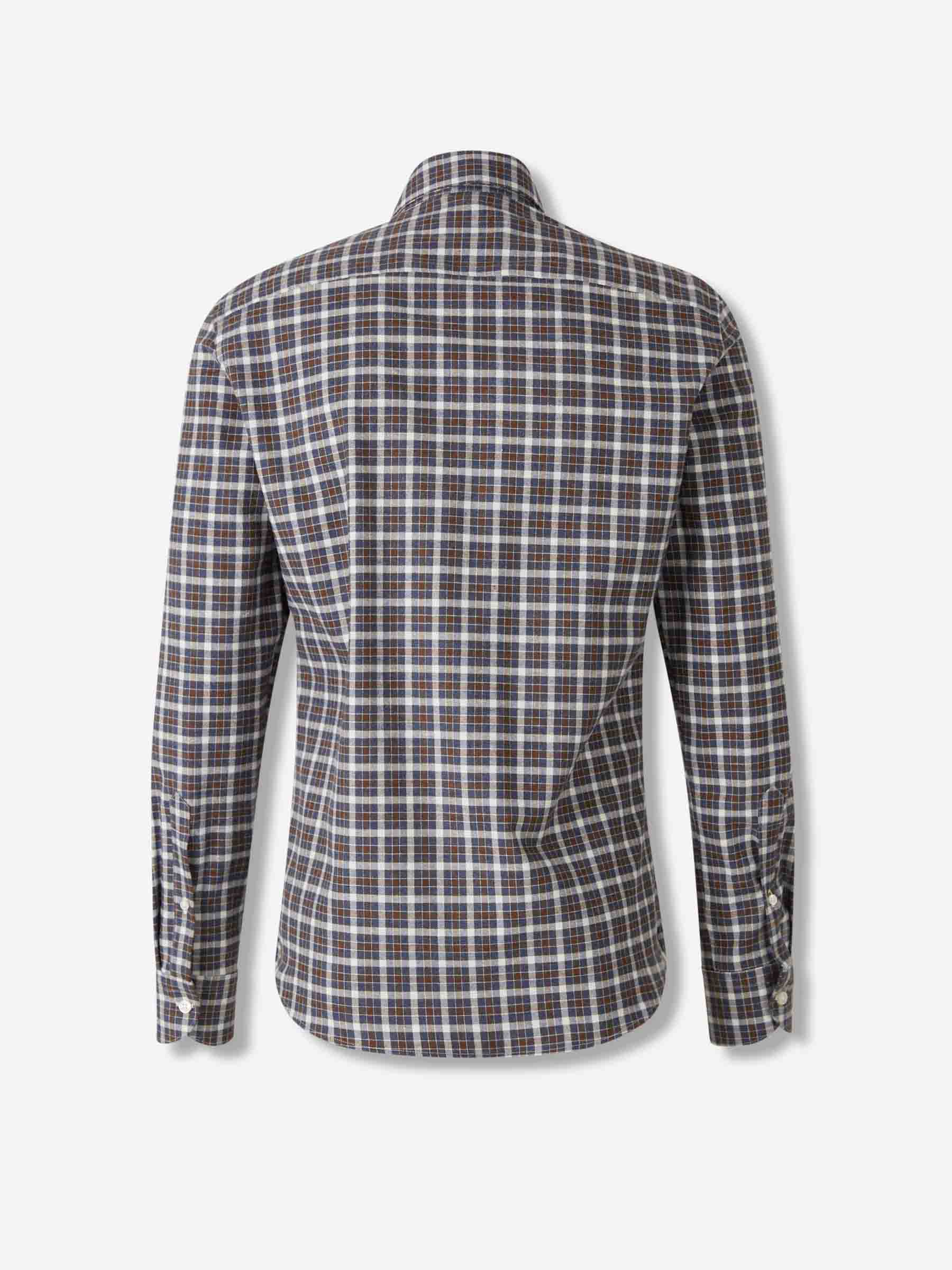 Outlet online Santa Eulalia Hombre Camisa Motivo Cuadros color Marrón sku 531-006543 01 - Foto 2