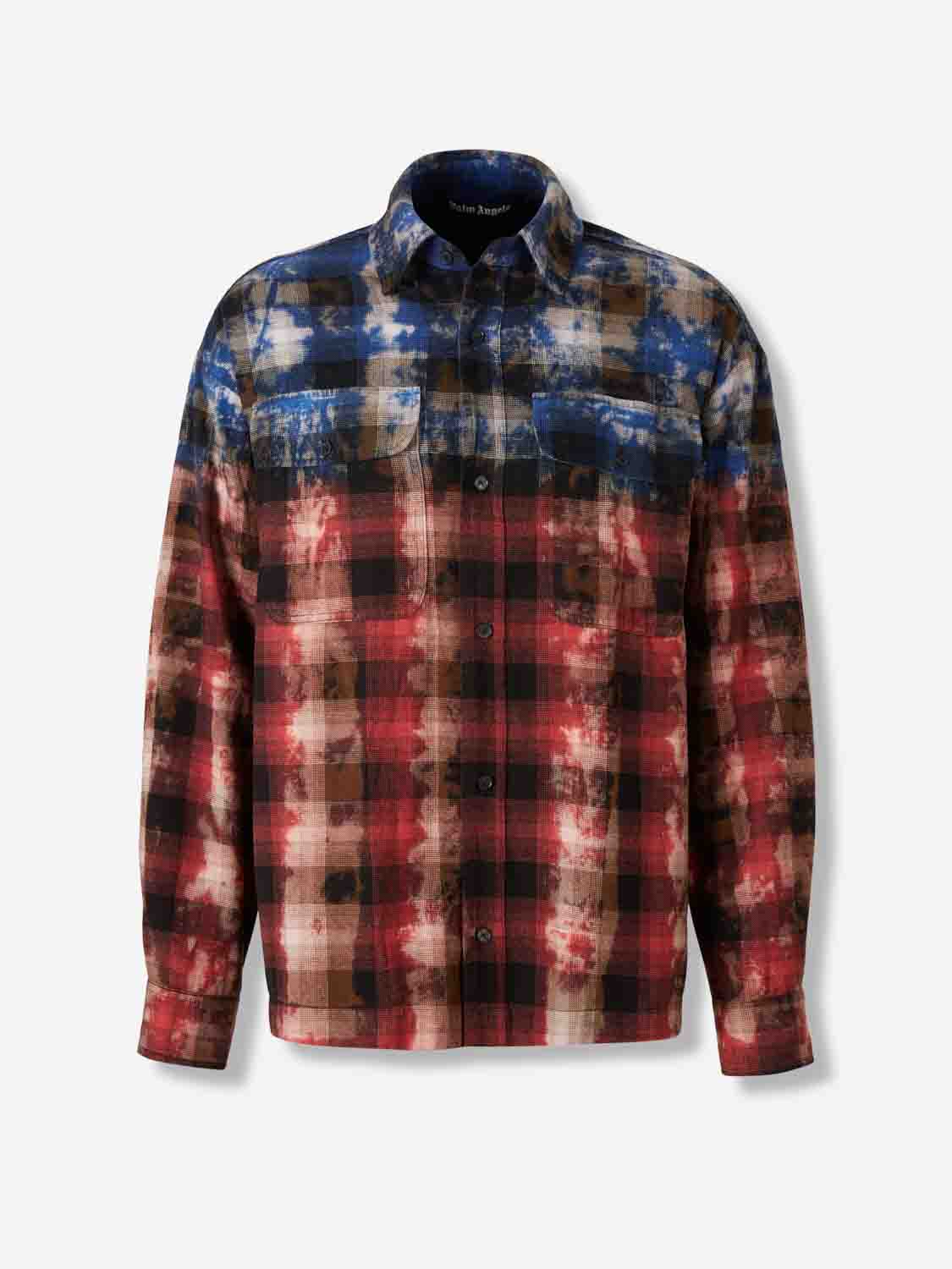 Outlet online Palm Angels Hombre Camisa Cuadros Estampado color Rojo sku 531-006548 01 - Foto 1
