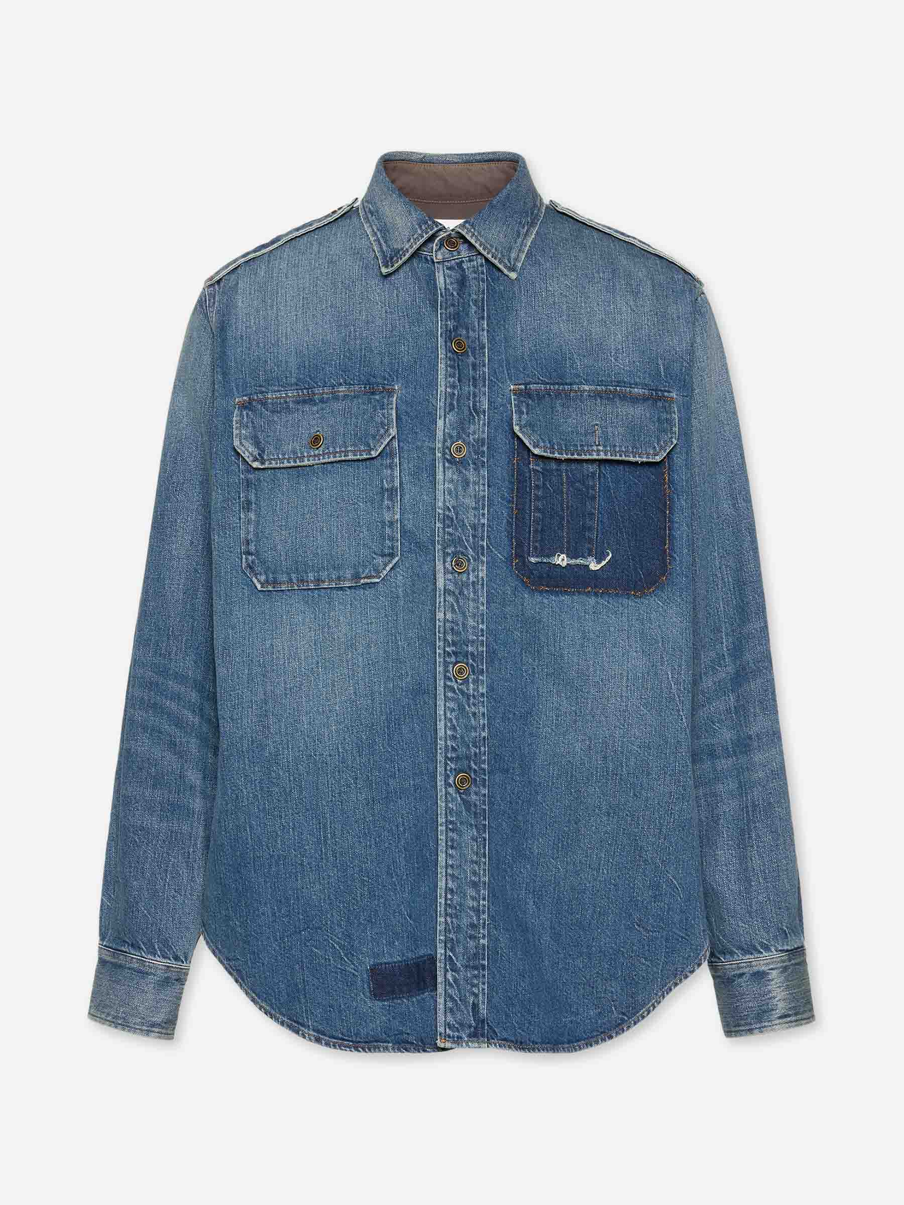 Outlet online Maison Margiela Hombre Camisa Denim Vintage color Azul Denim sku 531-006564 01 - Foto 1