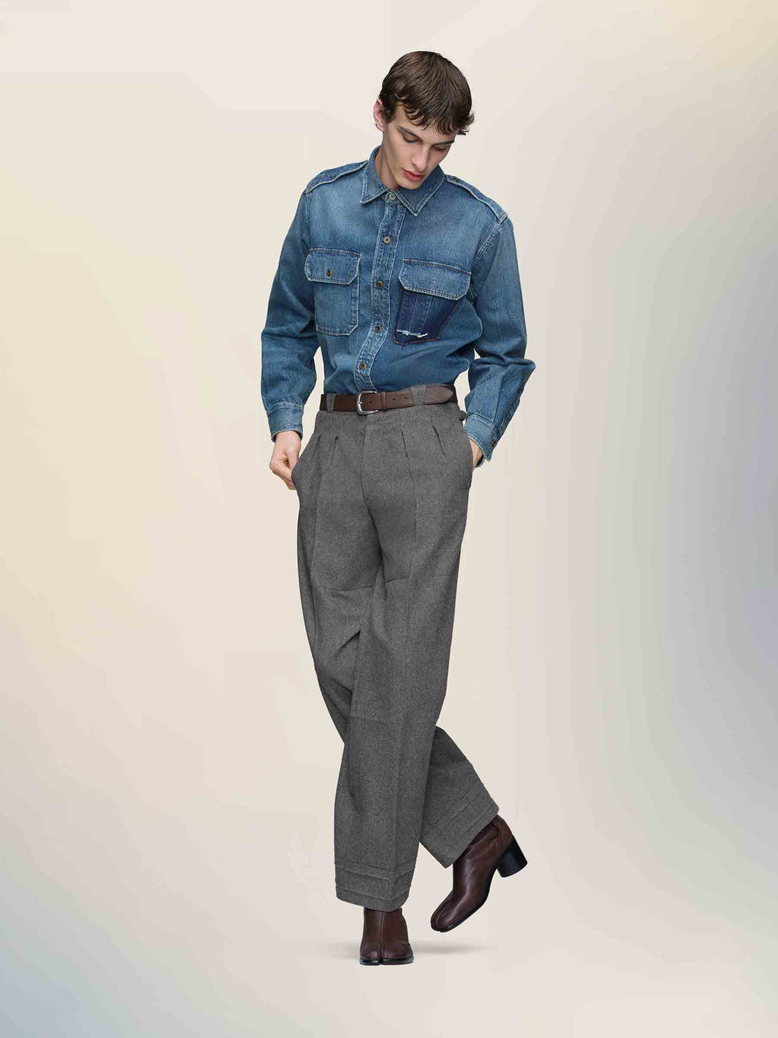 Outlet online Maison Margiela Hombre Camisa Denim Vintage color Azul Denim sku 531-006564 01 - Foto 2