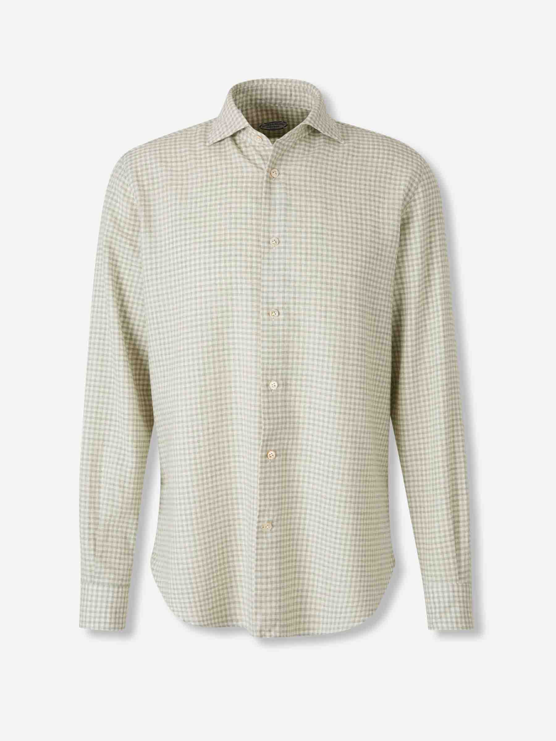 Outlet online Vincenzo di Ruggiero Hombre Camisa Vestir color Verde sku 531-006575 03 - Foto 1